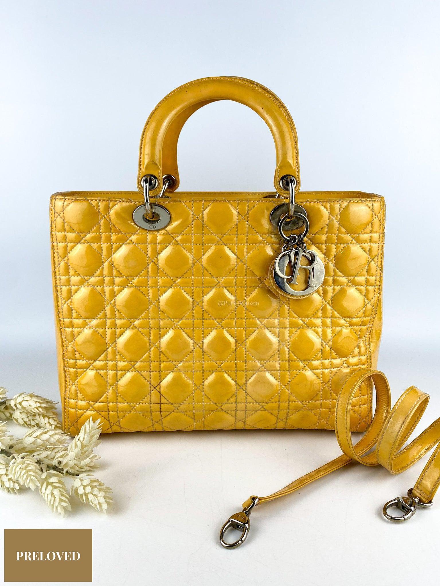 Dior 2024 yellow bag