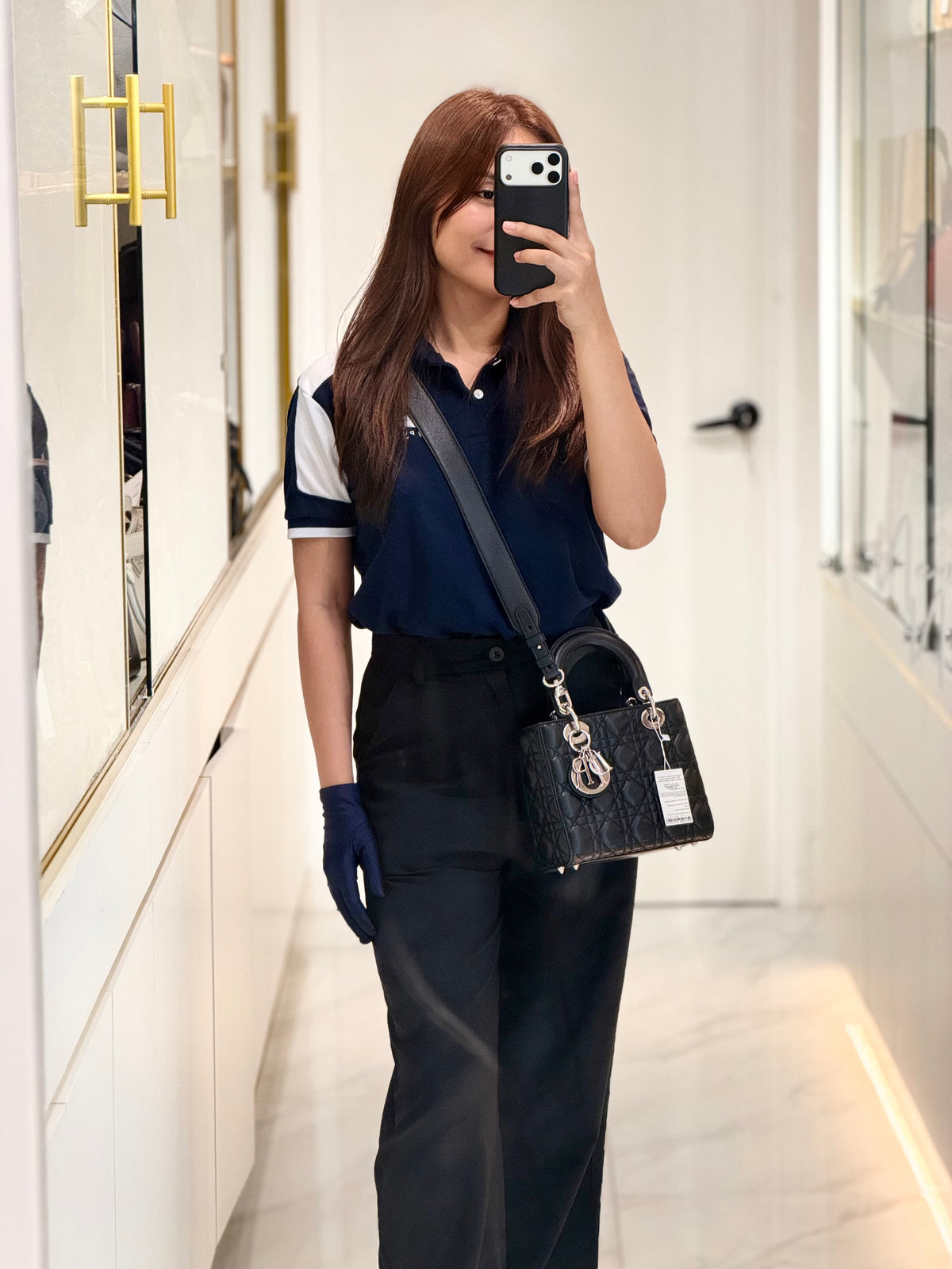 Christian Dior Lady Dior MyABCDior Small in Black Quilted Cannage Lambskin Leather and SIlver Hardware | Purse Maison Luxury Bags Shop