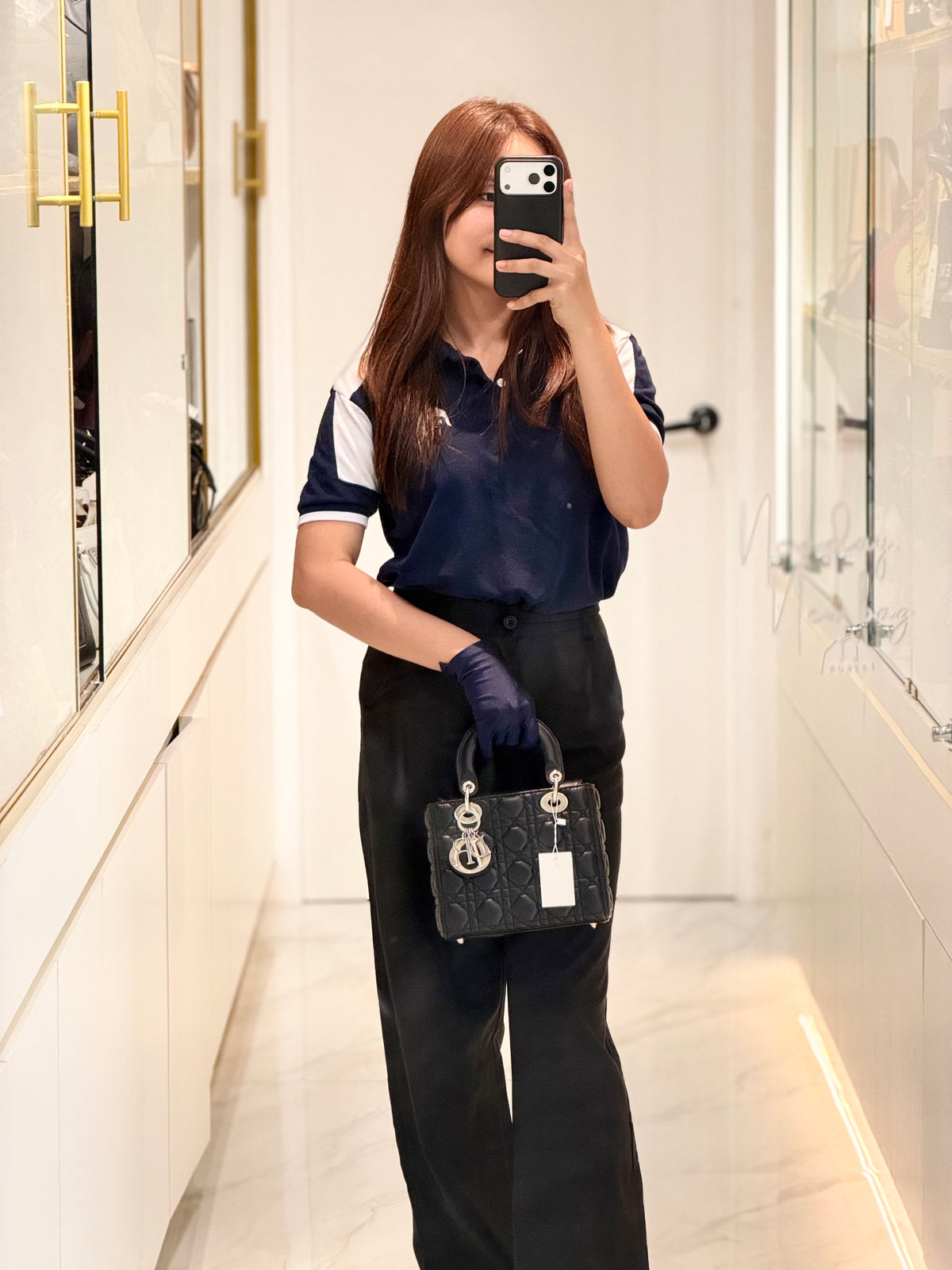Christian Dior Lady Dior MyABCDior Small in Black Quilted Cannage Lambskin Leather and SIlver Hardware | Purse Maison Luxury Bags Shop