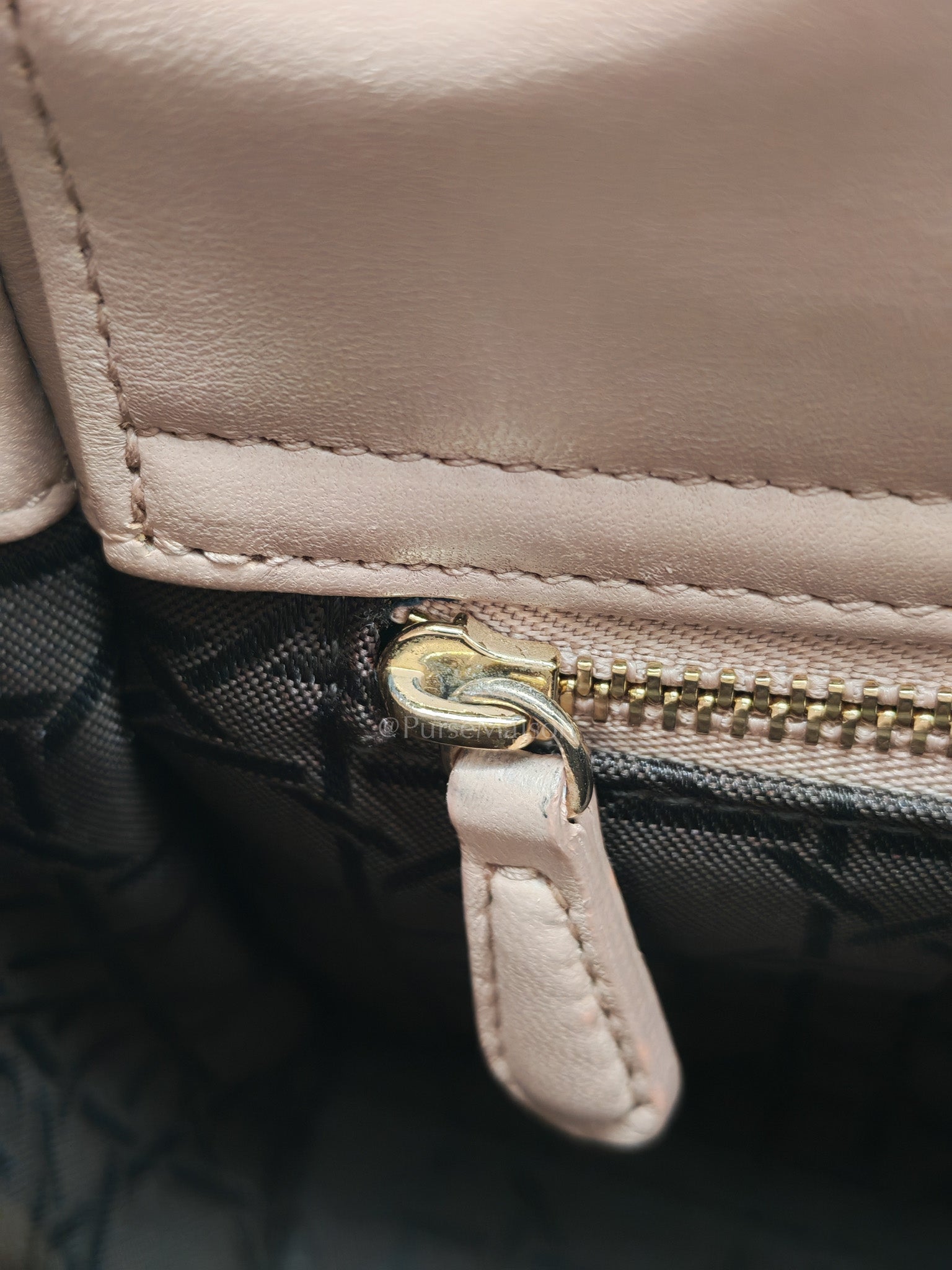 Christian Dior Lady Dior MyABCDior Small in Powder Beige Cannage Lambskin Leather and Light Gold Hardware | Purse Maison Luxury Bags Shop