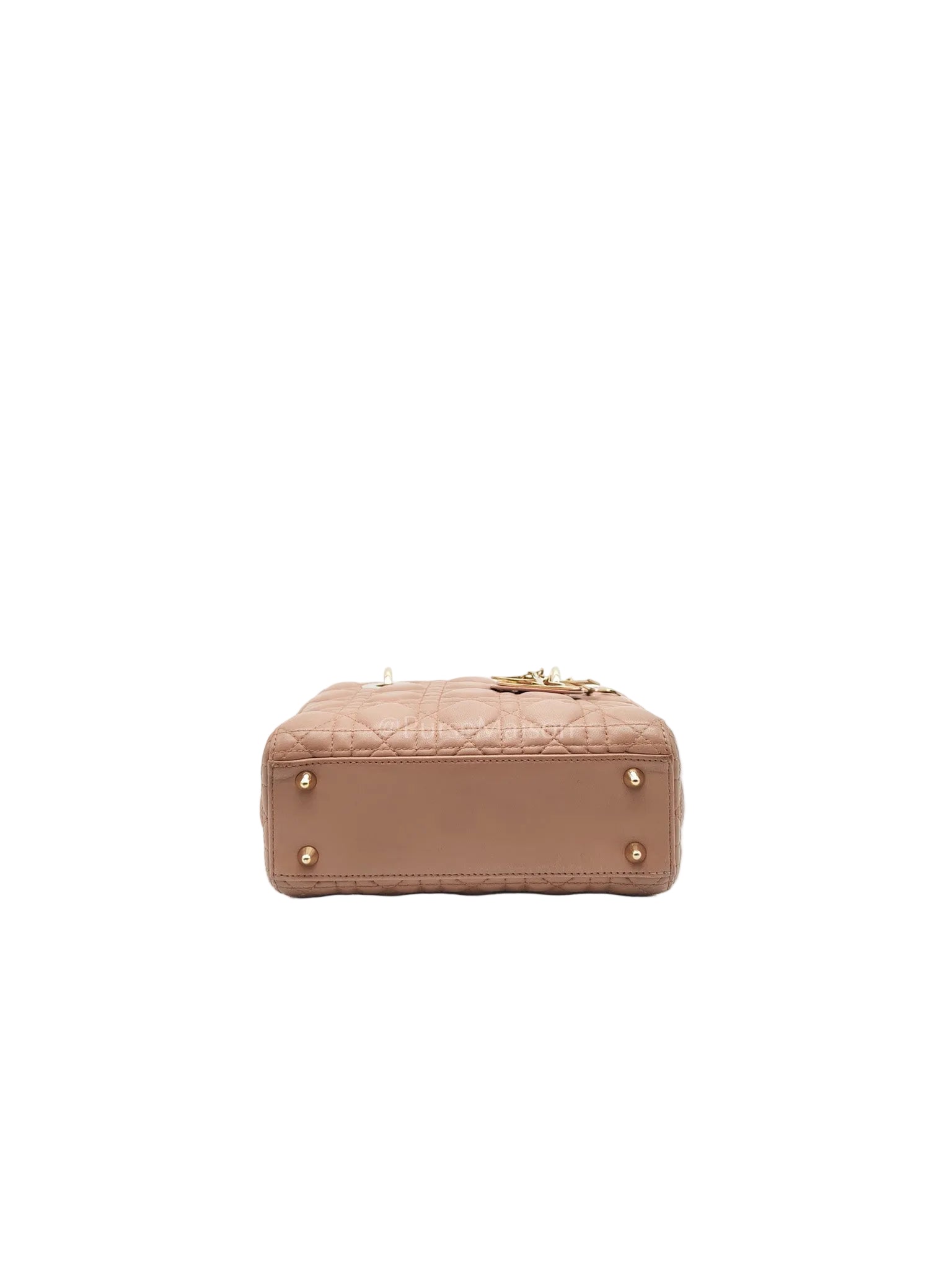 Christian Dior Lady Dior MyABCDior Small in Powder Beige Cannage Lambskin Leather and Light Gold Hardware | Purse Maison Luxury Bags Shop