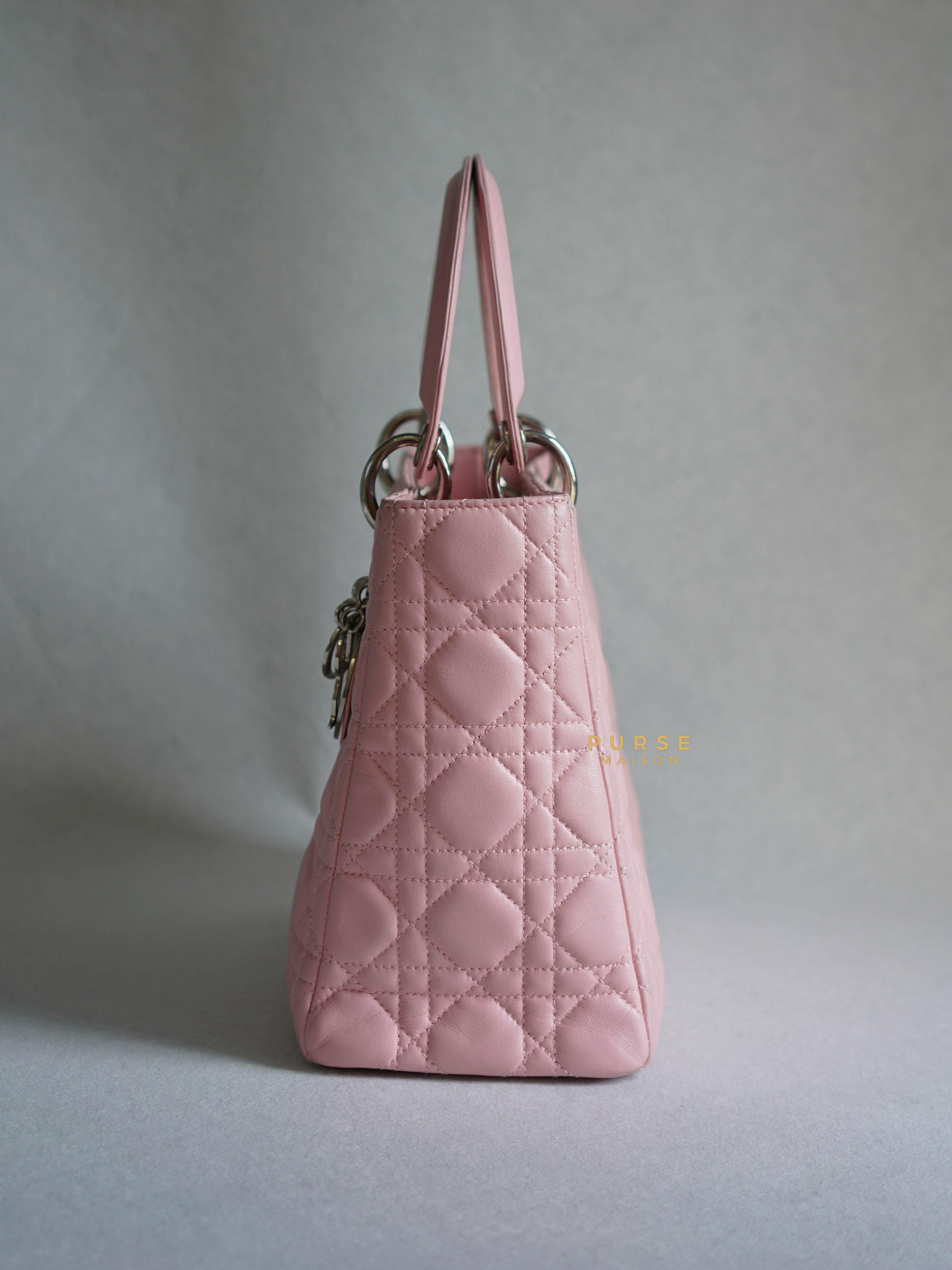 Mini lady dior on sale bag in pink lambskin