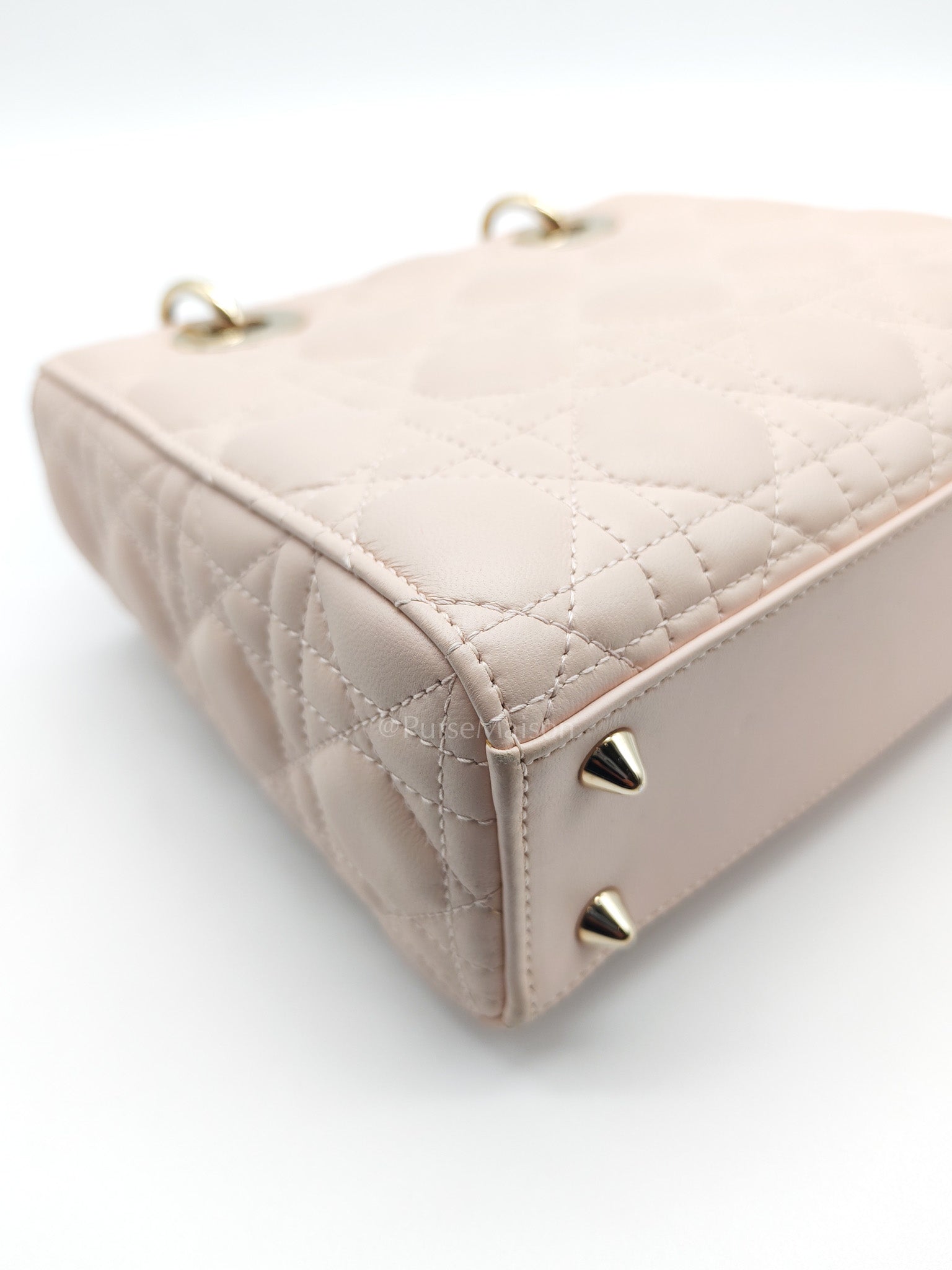 Christian Dior Lady My ABCDior Bag Small in Rose Poudre Lambskin Leather Light Gold Hardware | Purse Maison Luxury Bags Shop