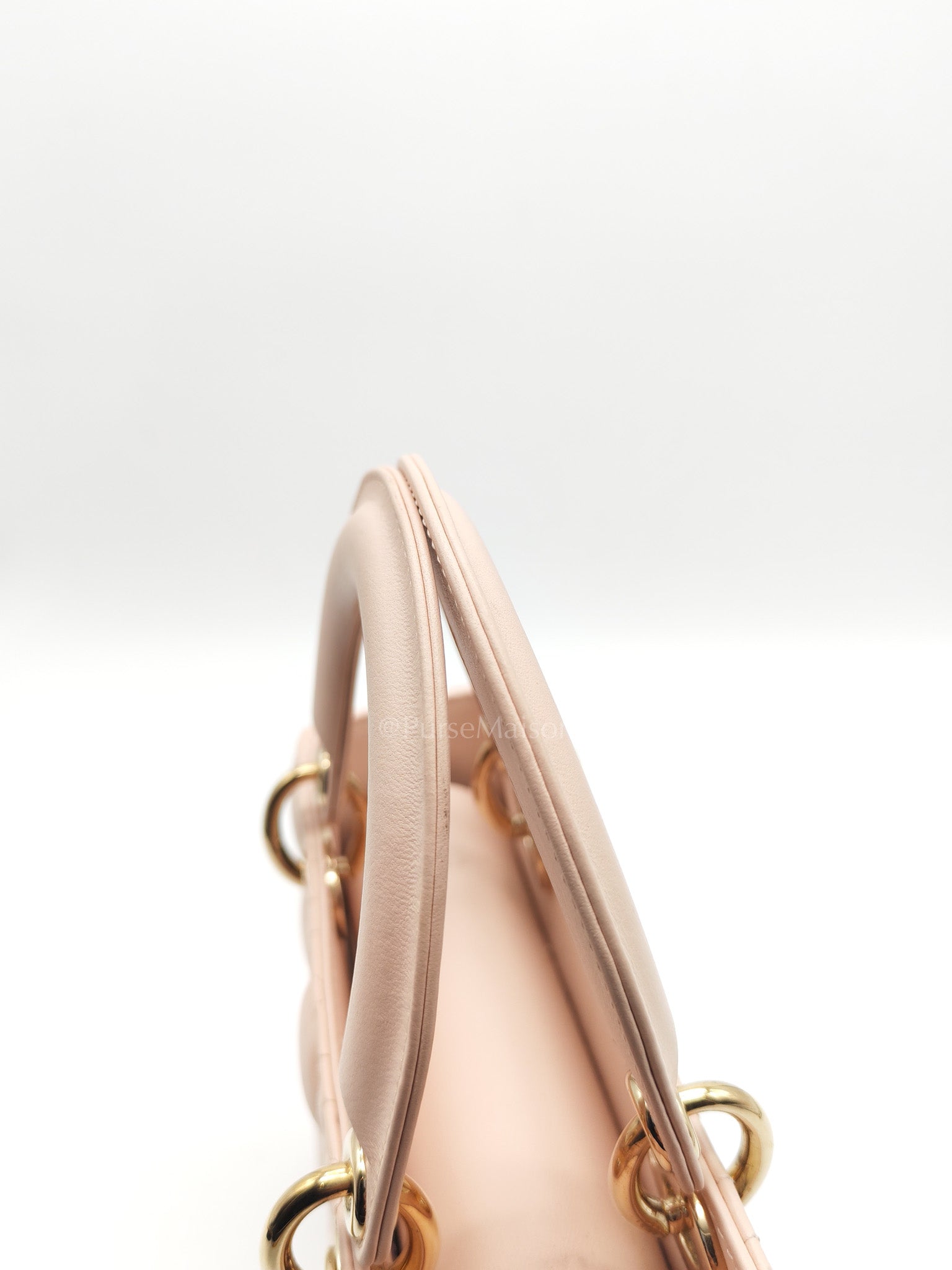Christian Dior Lady My ABCDior Bag Small in Rose Poudre Lambskin Leather Light Gold Hardware | Purse Maison Luxury Bags Shop