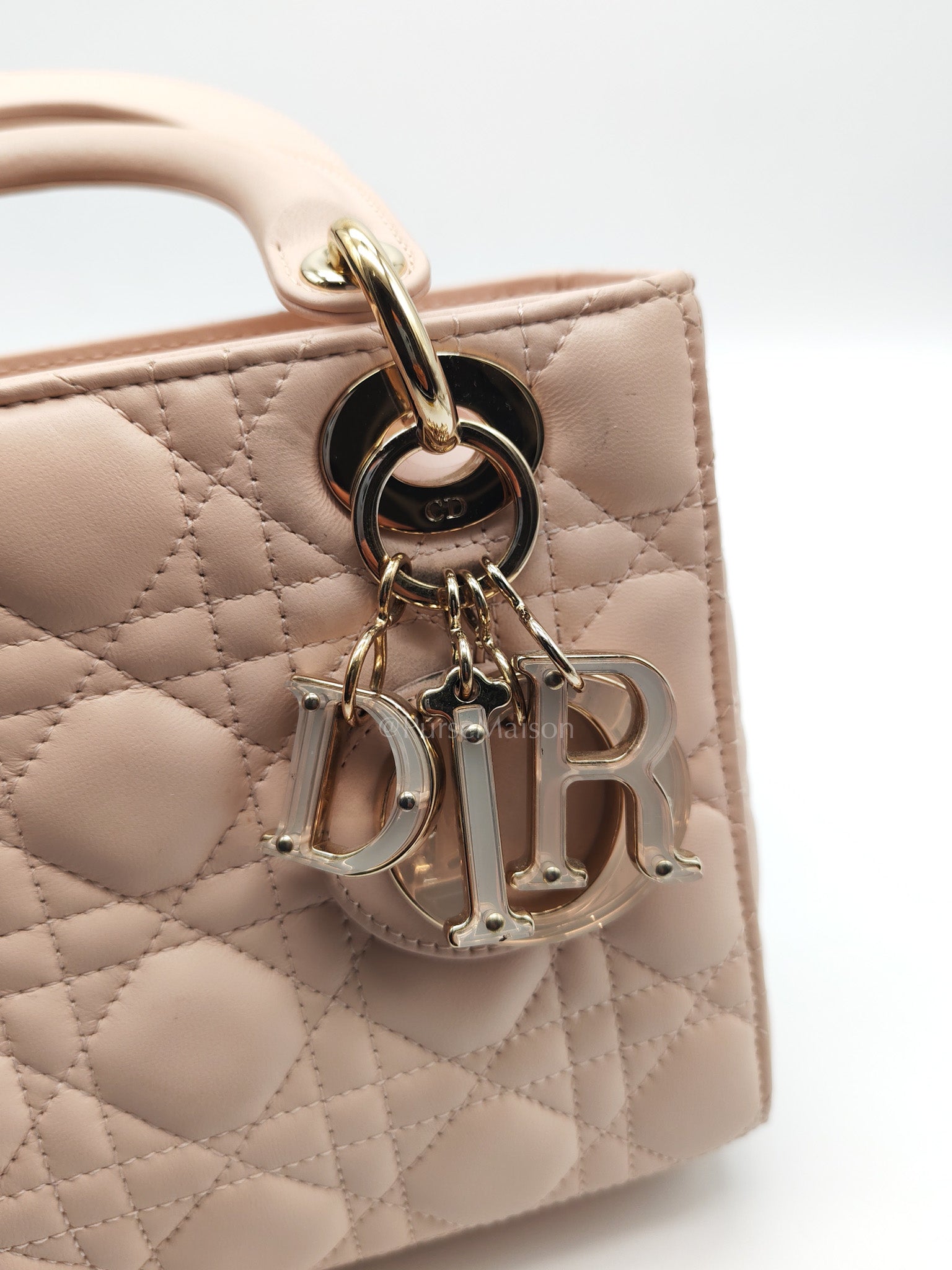 Christian Dior Lady My ABCDior Bag Small in Rose Poudre Lambskin Leather Light Gold Hardware | Purse Maison Luxury Bags Shop