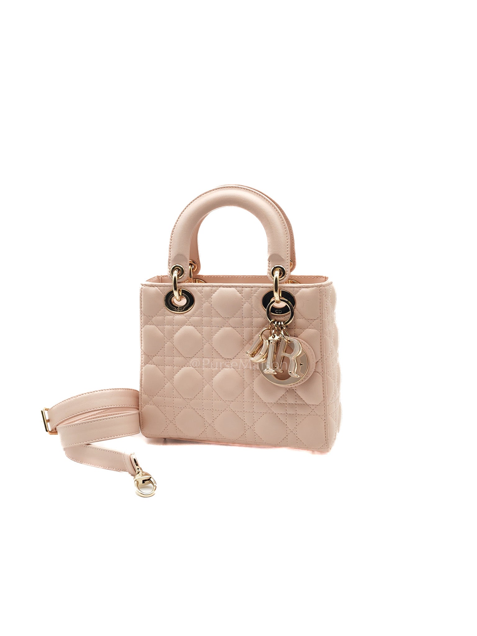 Christian Dior Lady My ABCDior Bag Small in Rose Poudre Lambskin Leather Light Gold Hardware | Purse Maison Luxury Bags Shop