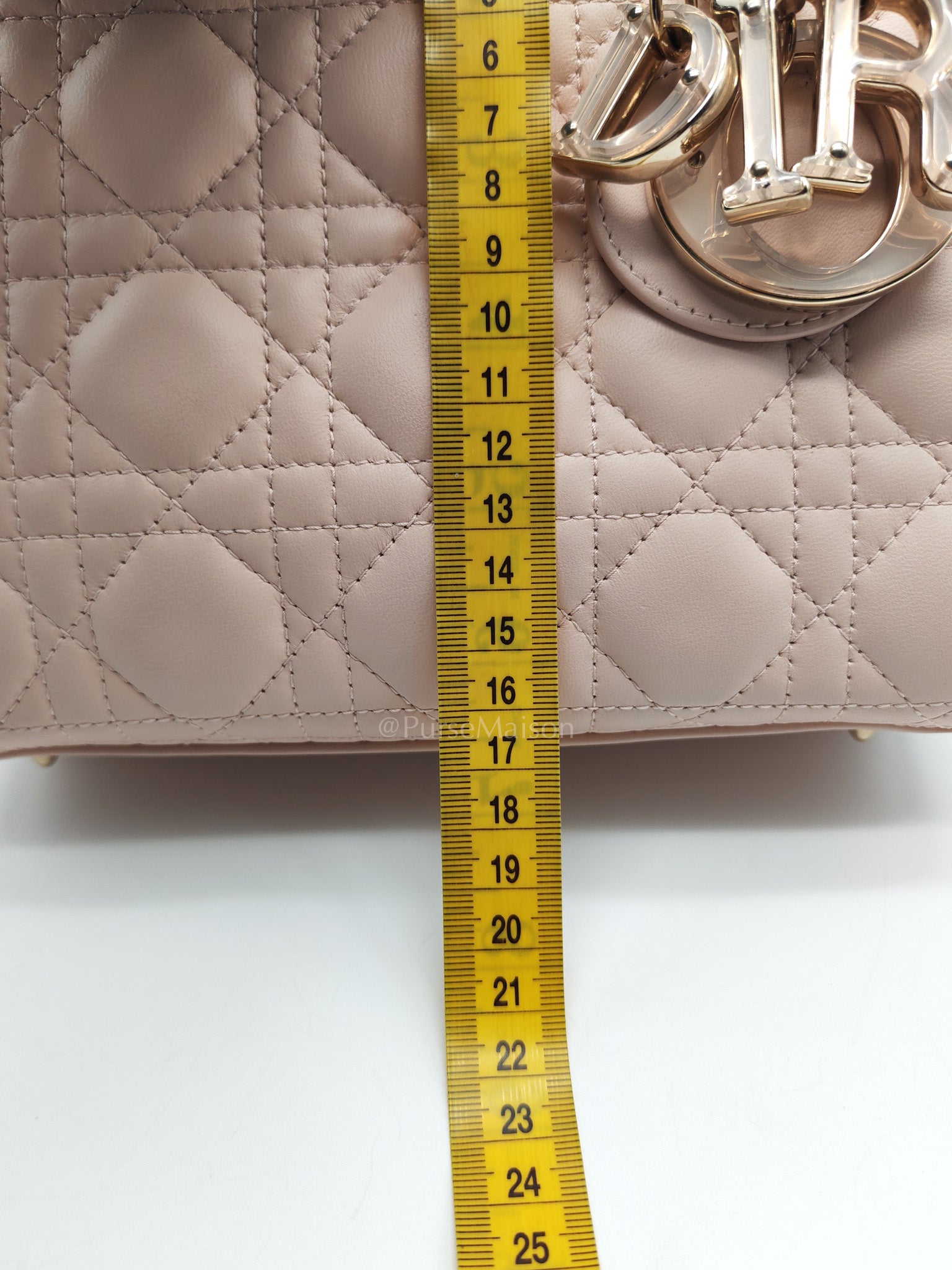 Christian Dior Lady My ABCDior Bag Small in Rose Poudre Lambskin Leather Light Gold Hardware | Purse Maison Luxury Bags Shop