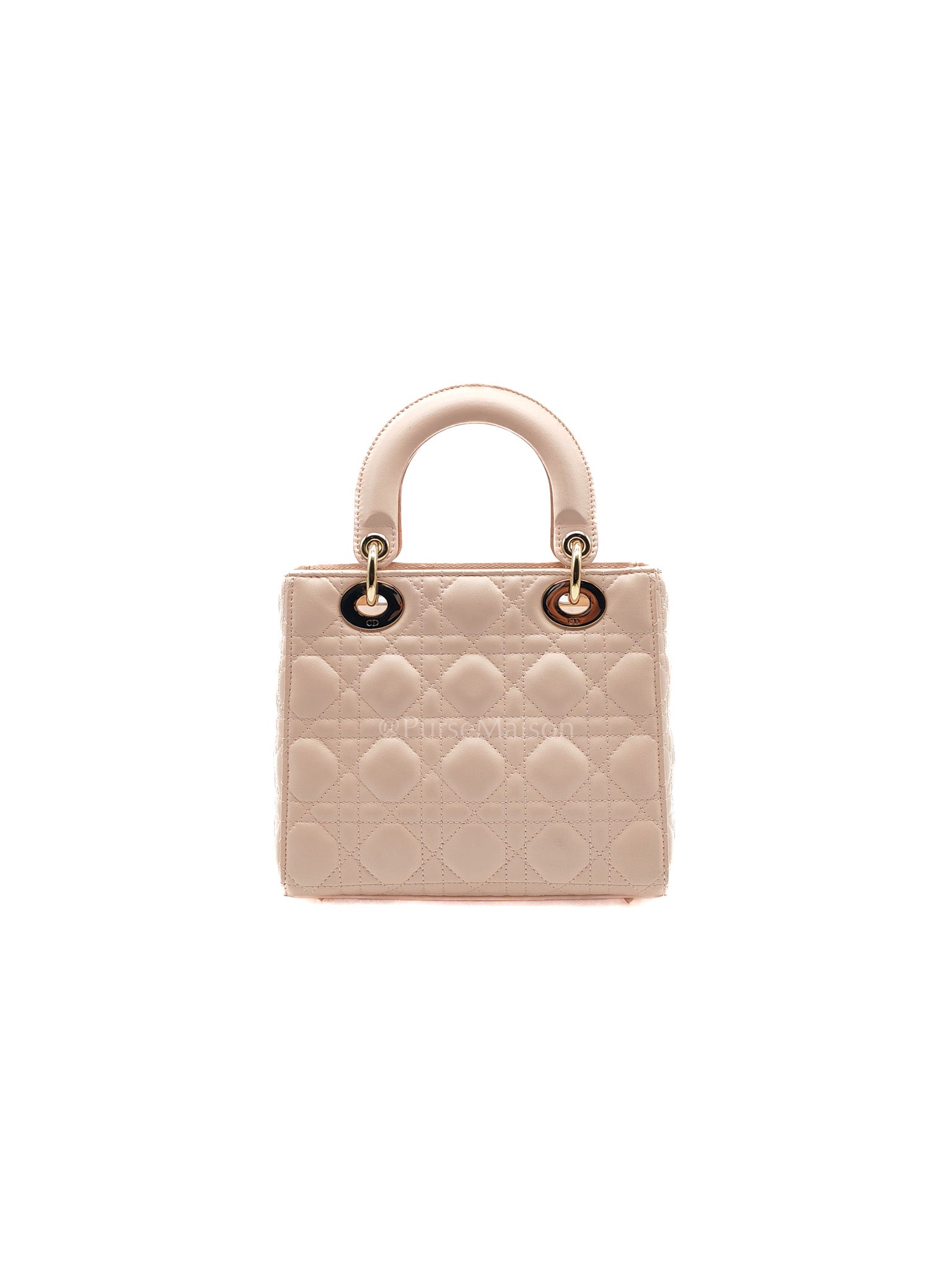 Christian Dior Lady My ABCDior Bag Small in Rose Poudre Lambskin Leather Light Gold Hardware | Purse Maison Luxury Bags Shop