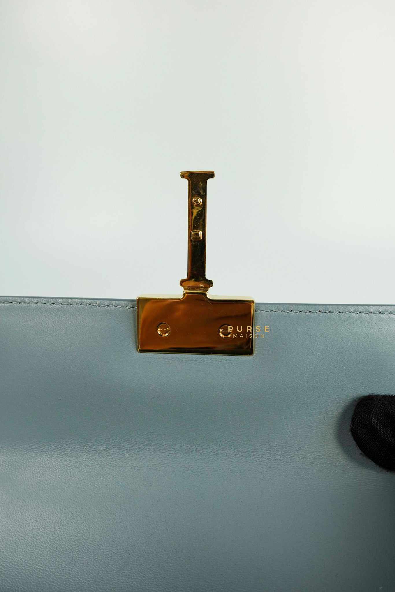 Christian Dior Micro 30 Montaigne Blue Gray Calfskin Bag