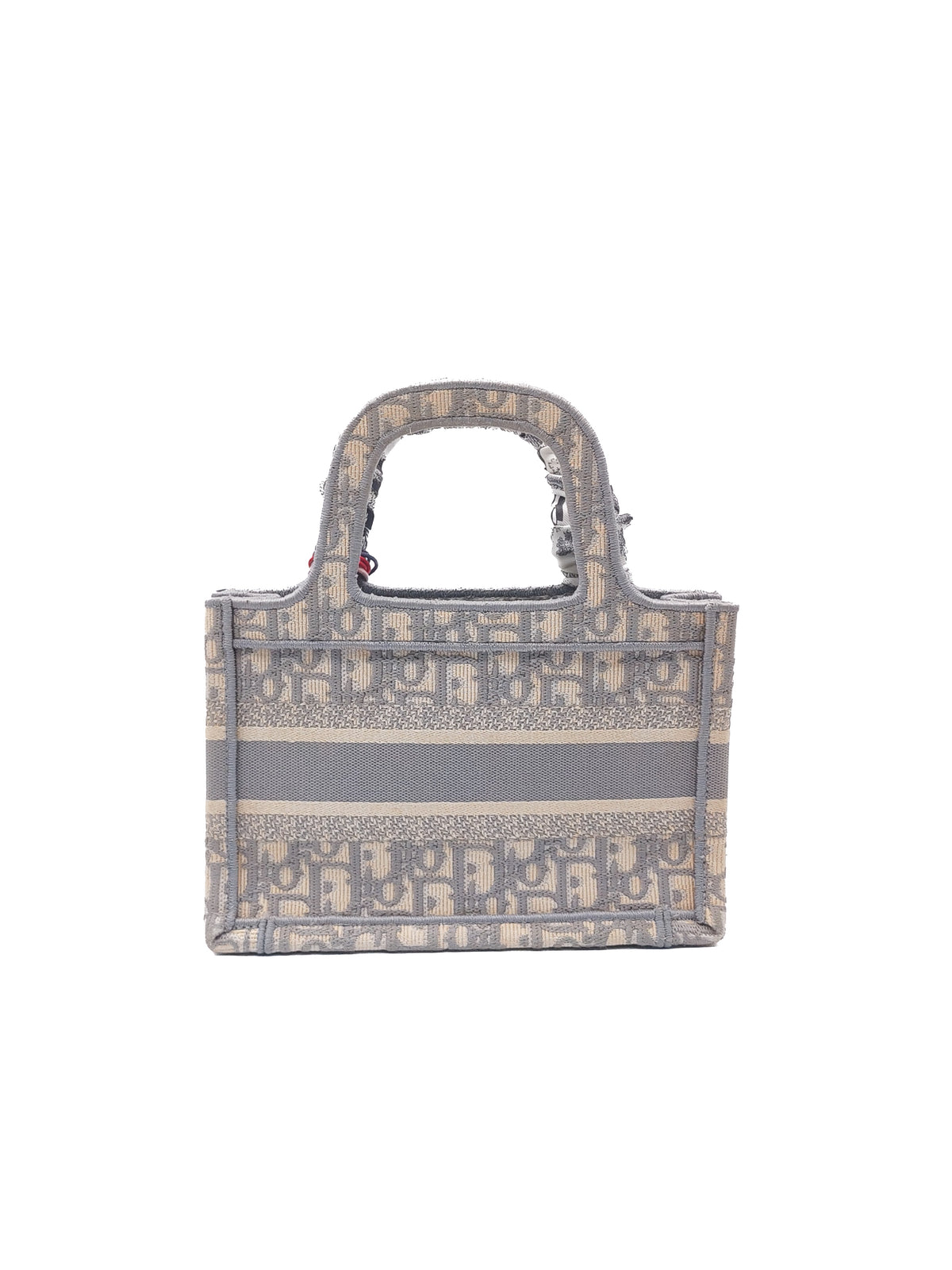 Christian Dior Mini Book Tote in Gray Oblique Embroidery Canvas | Purse Maison Luxury Bags Shop