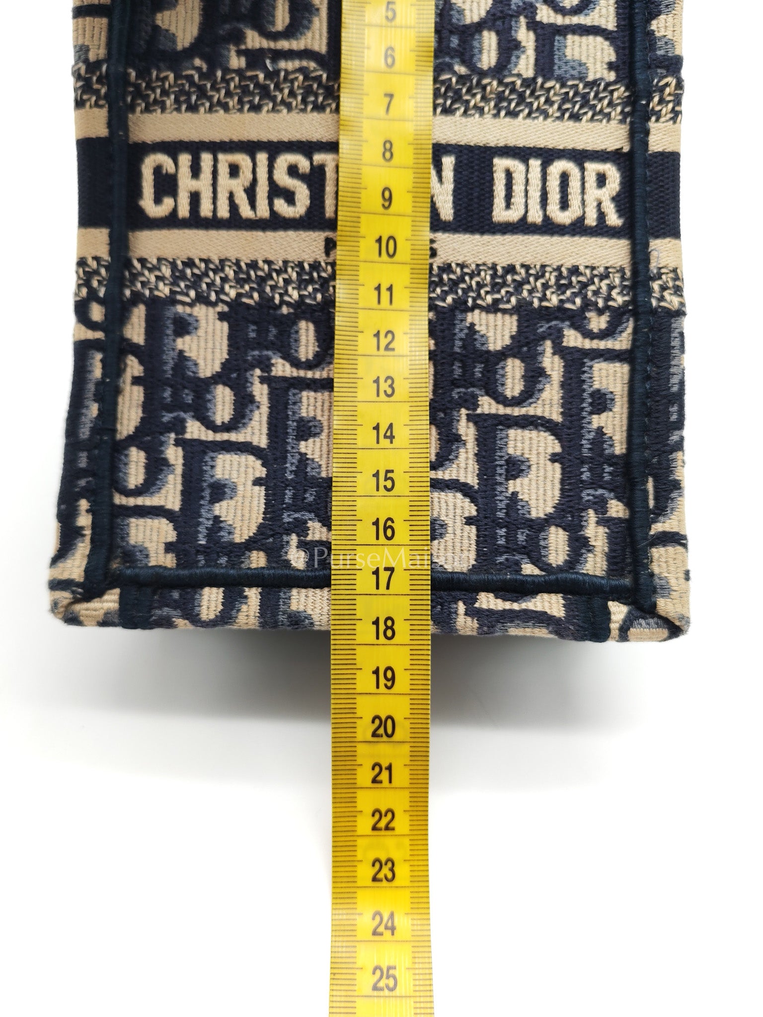 Christian Dior Mini Booktote Phone Bag in Blue Oblique Jacquard Canvas | Purse Maison Luxury Bags Shop