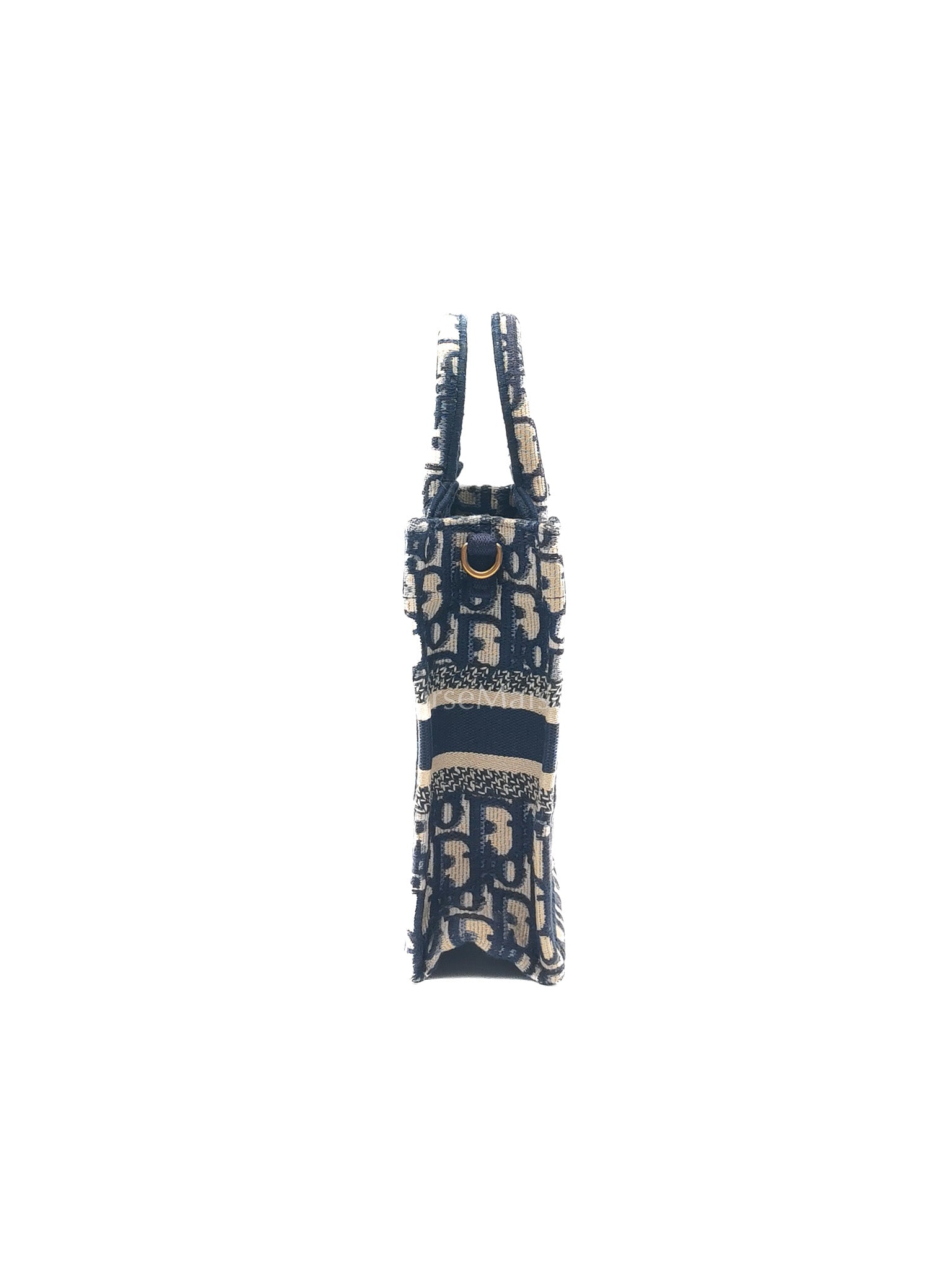 Christian Dior Mini Booktote Phone Bag in Blue Oblique Jacquard Canvas | Purse Maison Luxury Bags Shop