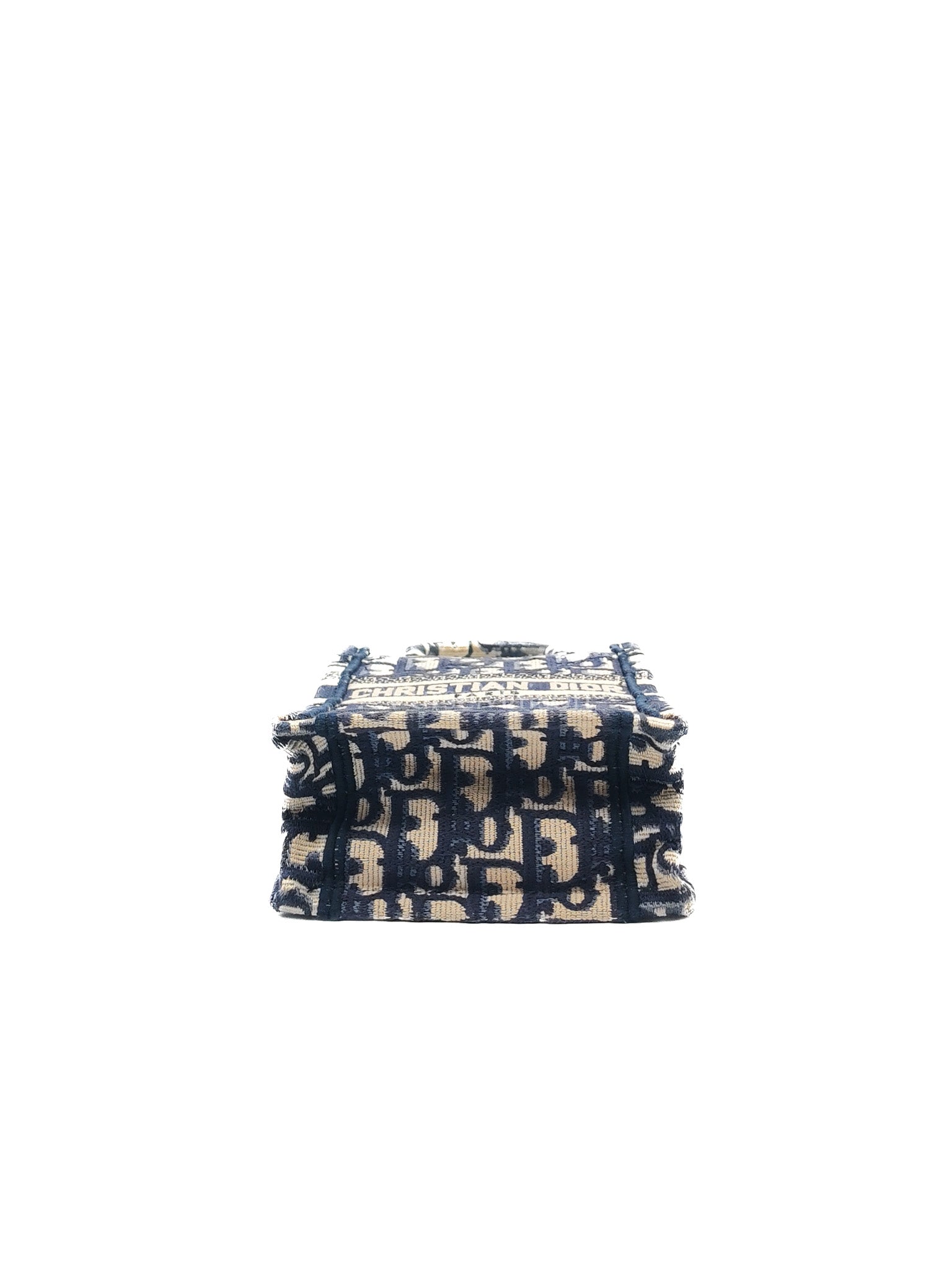 Christian Dior Mini Booktote Phone Bag in Blue Oblique Jacquard Canvas | Purse Maison Luxury Bags Shop