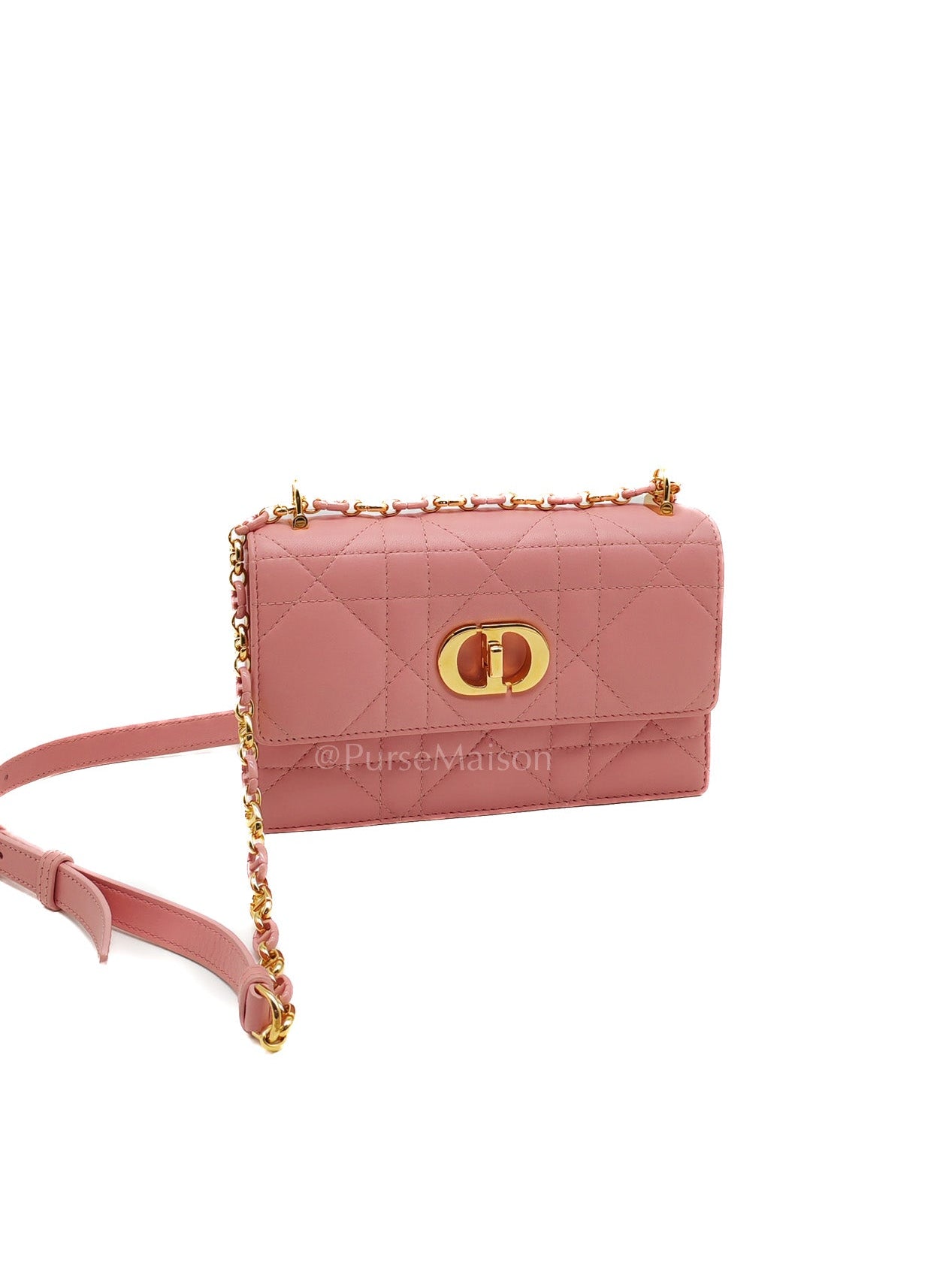 Miss Caro Mini in Pink Cannage Lambskin Leather Chain Bag | Purse Maison Luxury Bags Shop