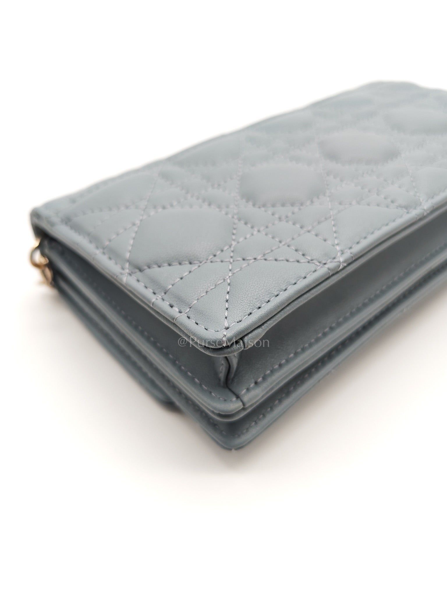 My Dior Mini Top Handle Bag in Cloud Blue Cannage Lambskin Leather Light Gold Hardware | Purse Maison Luxury Bags Shop