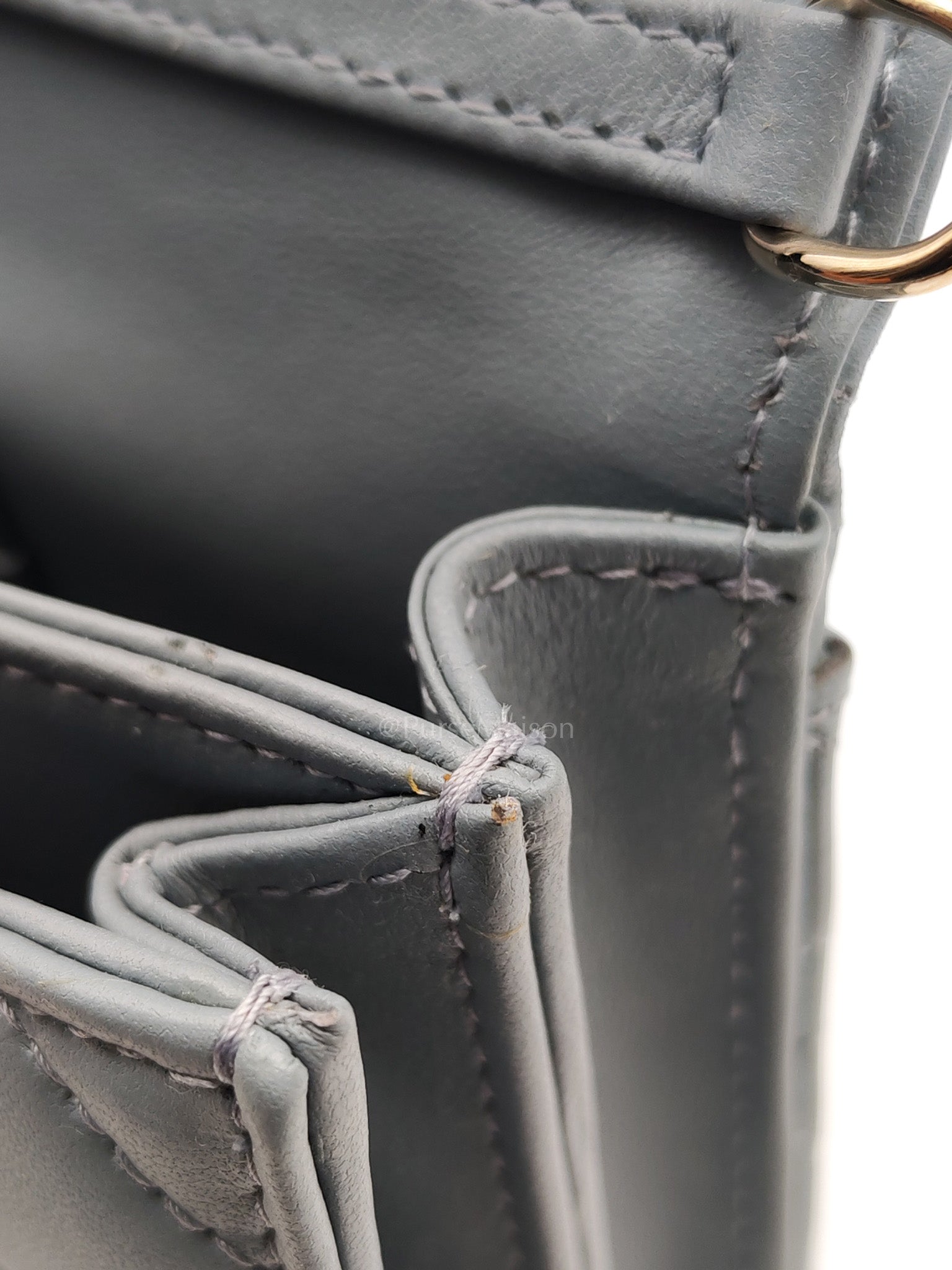 My Dior Mini Top Handle Bag in Cloud Blue Cannage Lambskin Leather Light Gold Hardware | Purse Maison Luxury Bags Shop