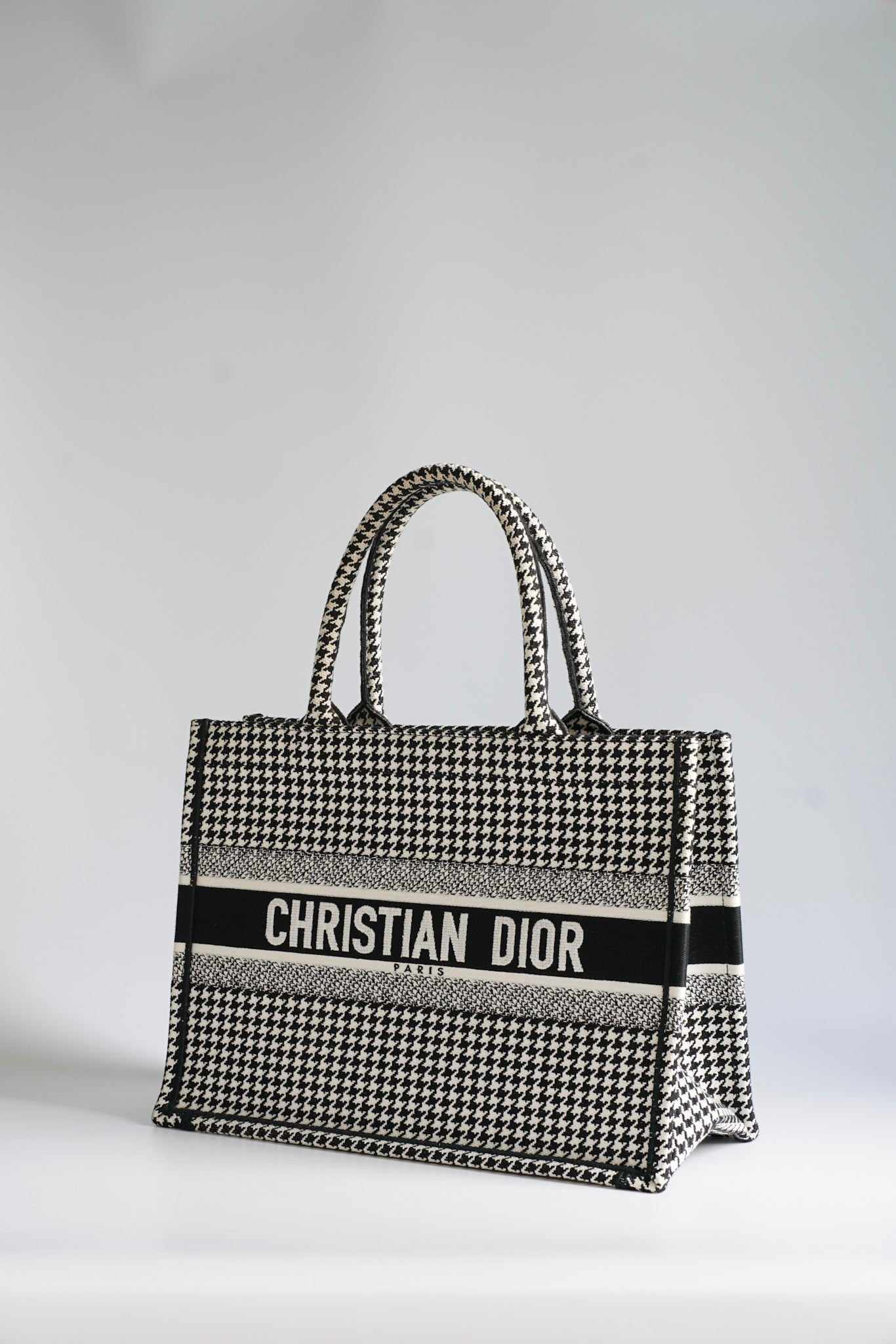 Christian Dior Old Small Houndstooth Black and White Book