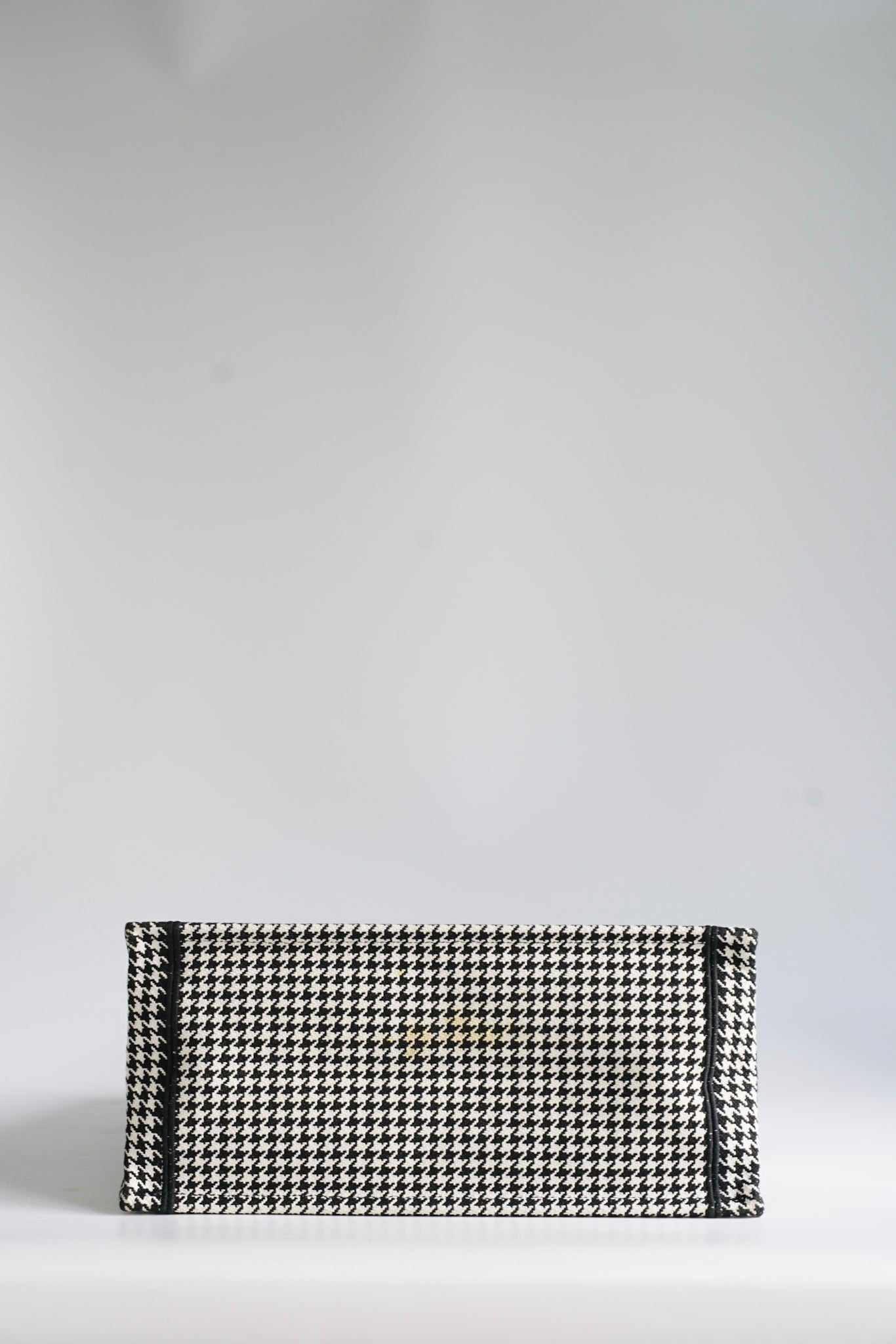 Christian Dior (Old Small) Houndstooth Black and White Book Tote