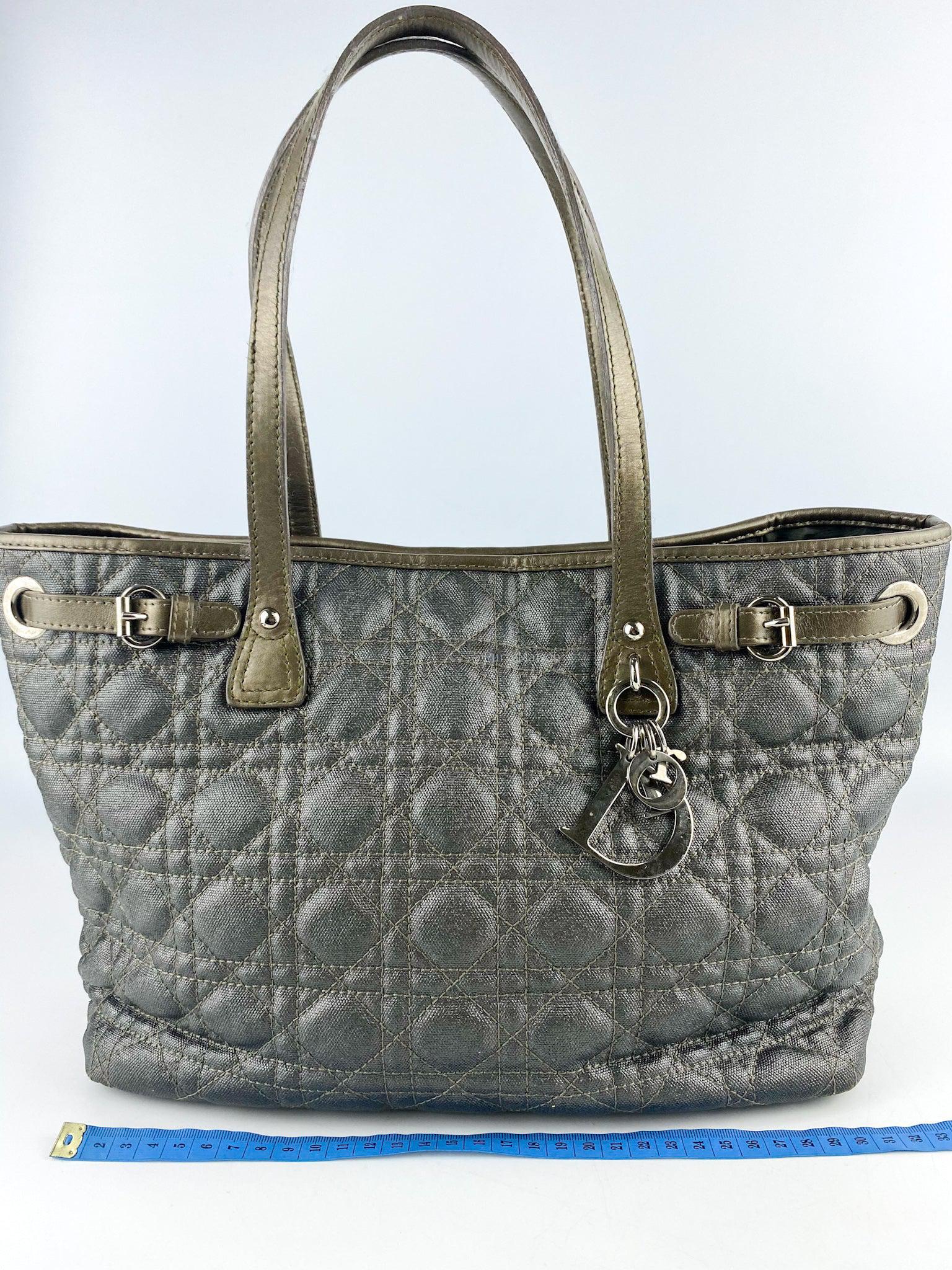 Christian Dior Panarea Tote Metallic Canvas Small Purse