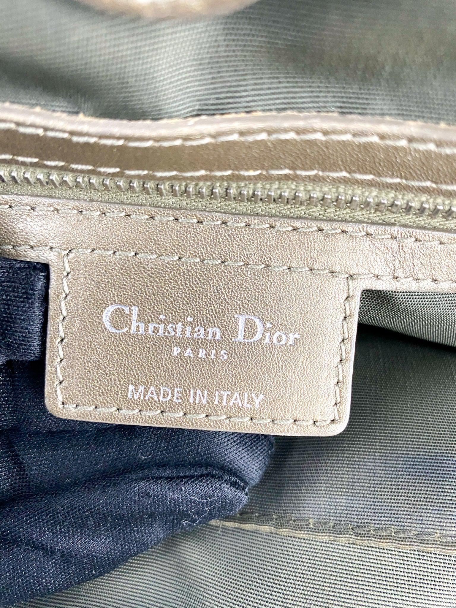 Christian Dior Panarea Tote Metallic Canvas Small