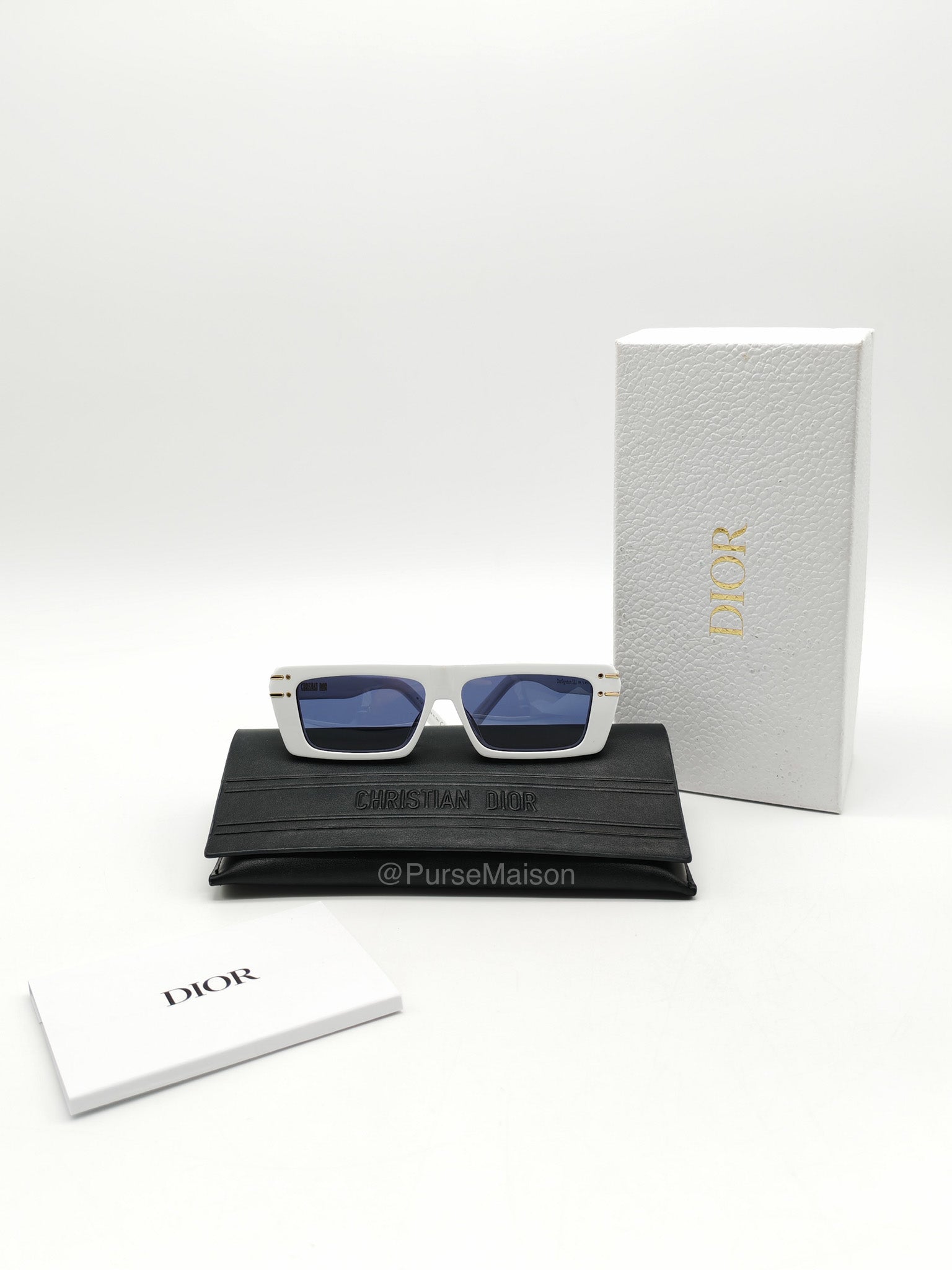 Christian Dior S2U Signature Sunglasses in White | Purse Maison Luxury Bags Shop