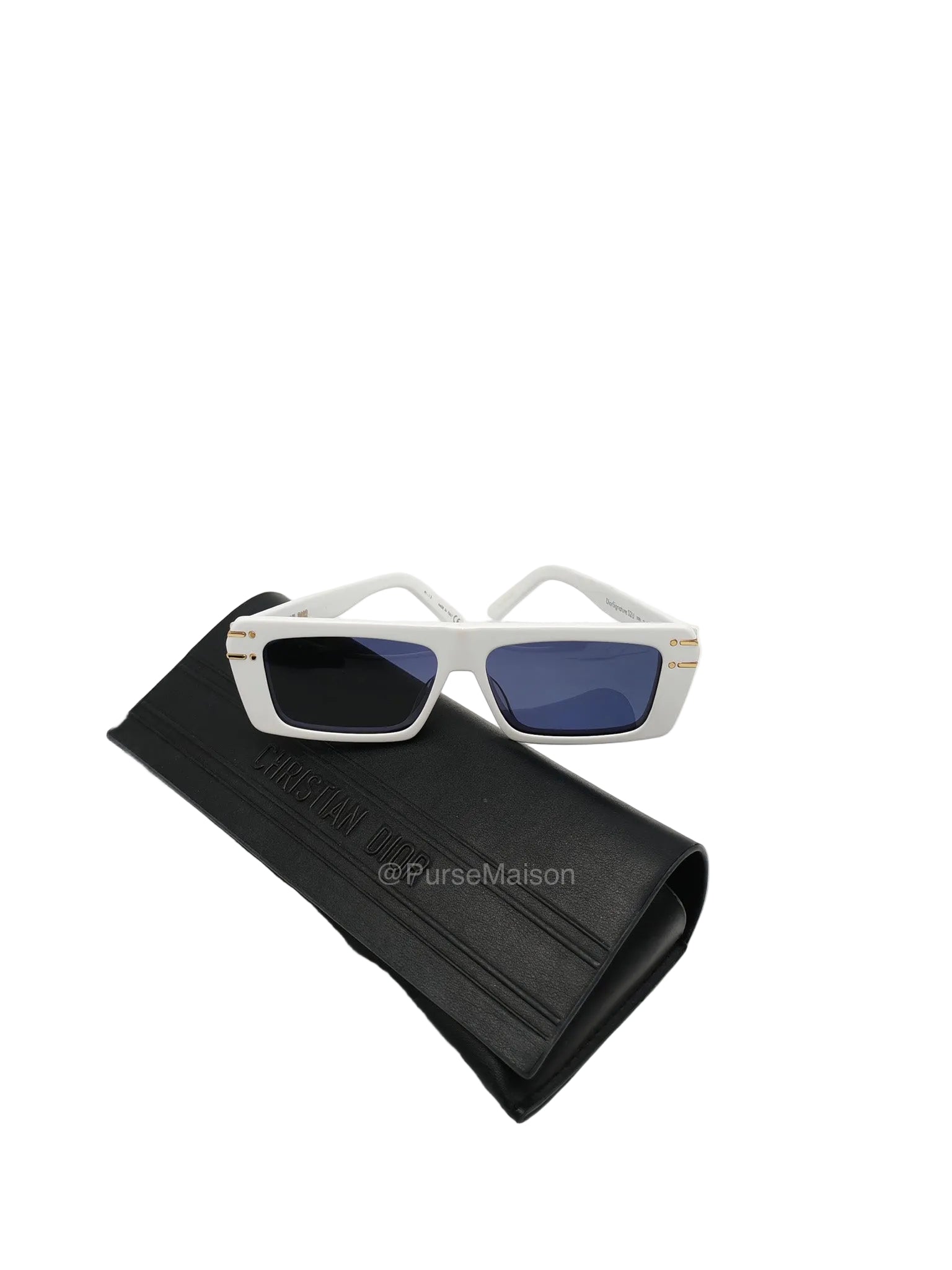 Christian Dior S2U Signature Sunglasses in White | Purse Maison Luxury Bags Shop