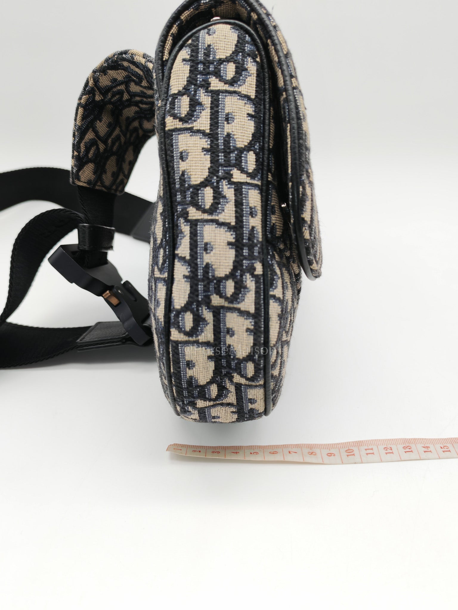 Saddle Chest Bag in Oblique Jacquard Canvas | Purse Maison Luxury Bags Shop