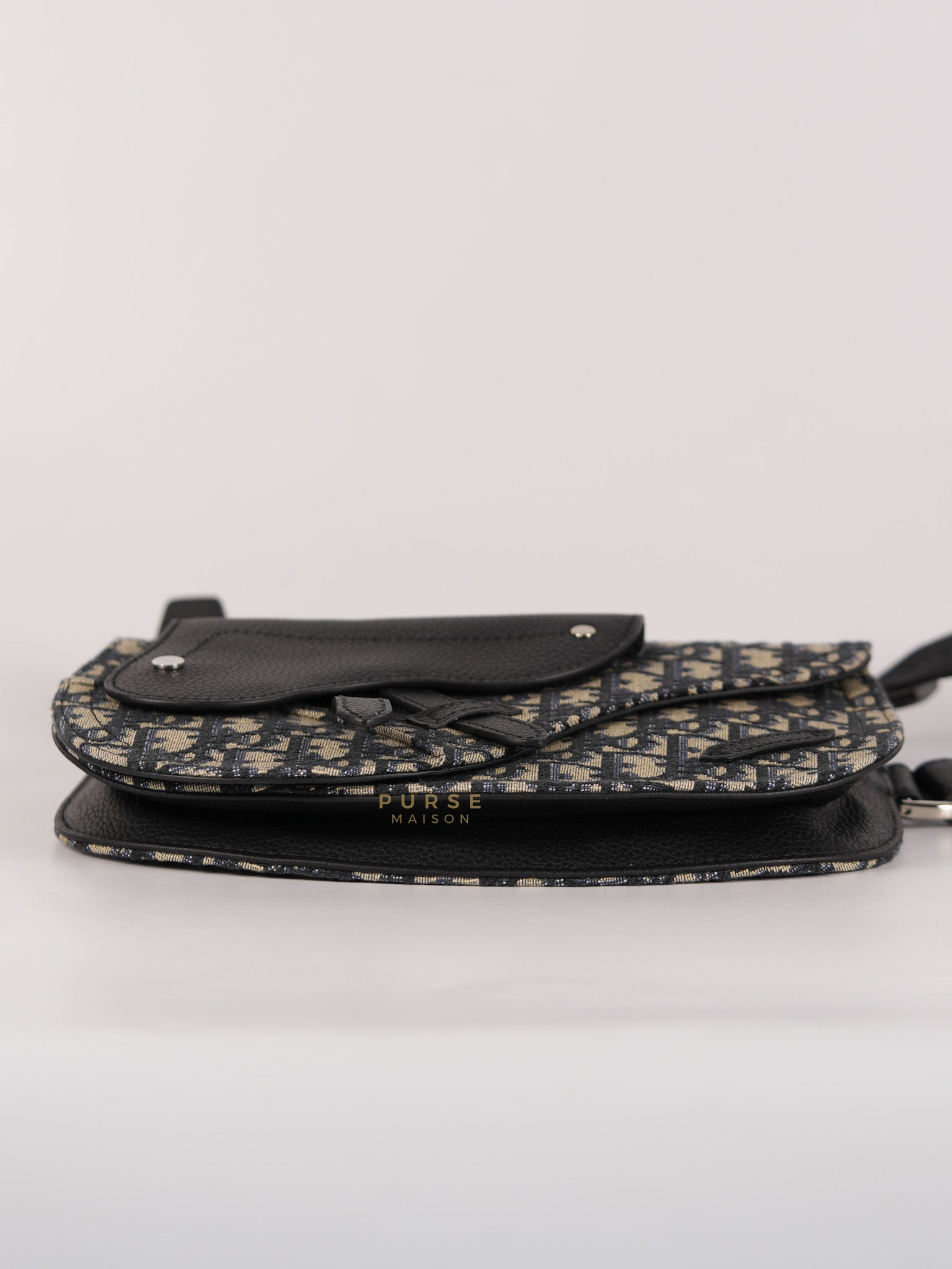 Saddle Messenger Bag Oblique Jacquard Canvas | Purse Maison Luxury Bags Shop