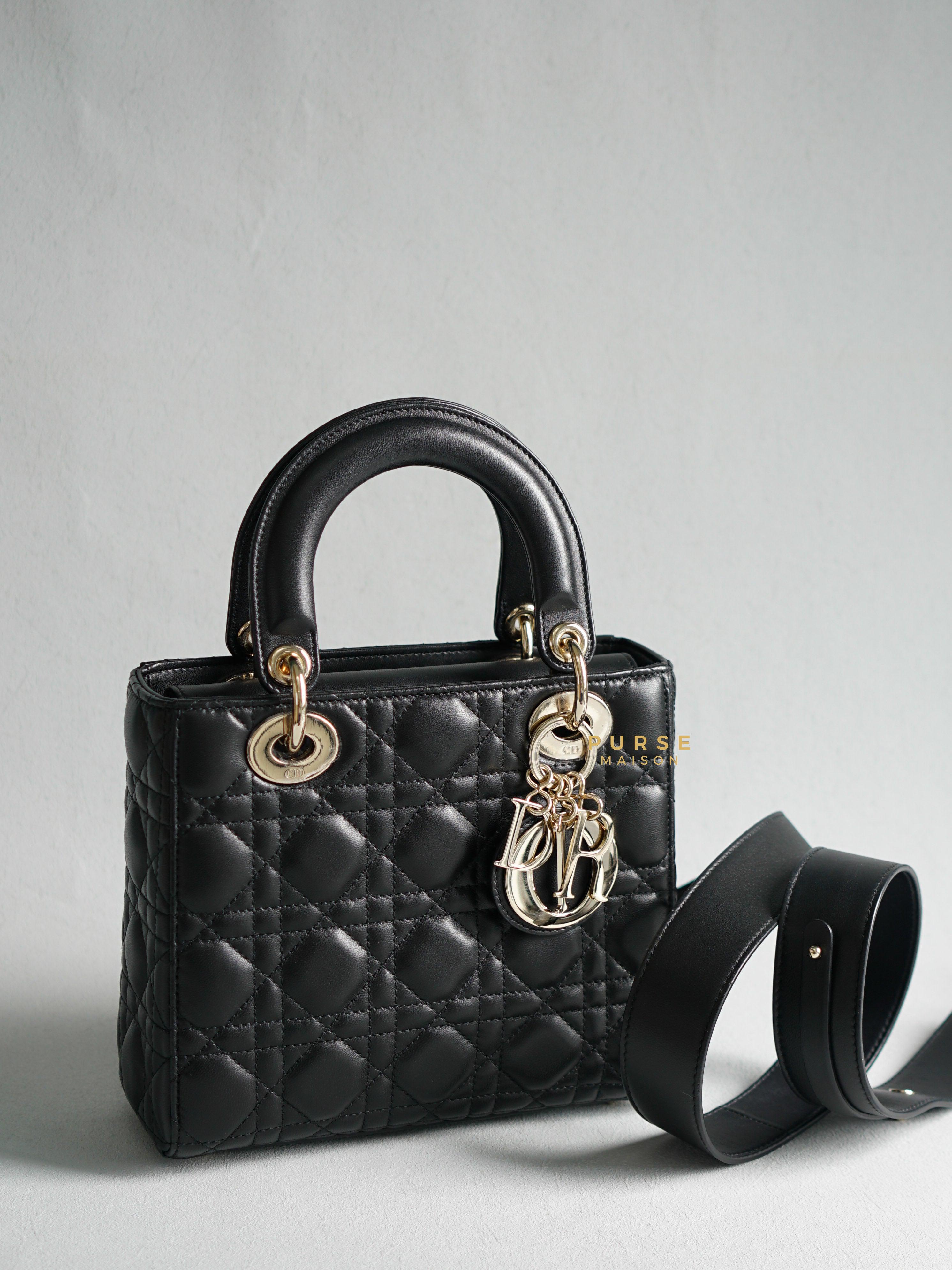Small Lady Dior My ABCDior Bag Black Cannage Lambskin