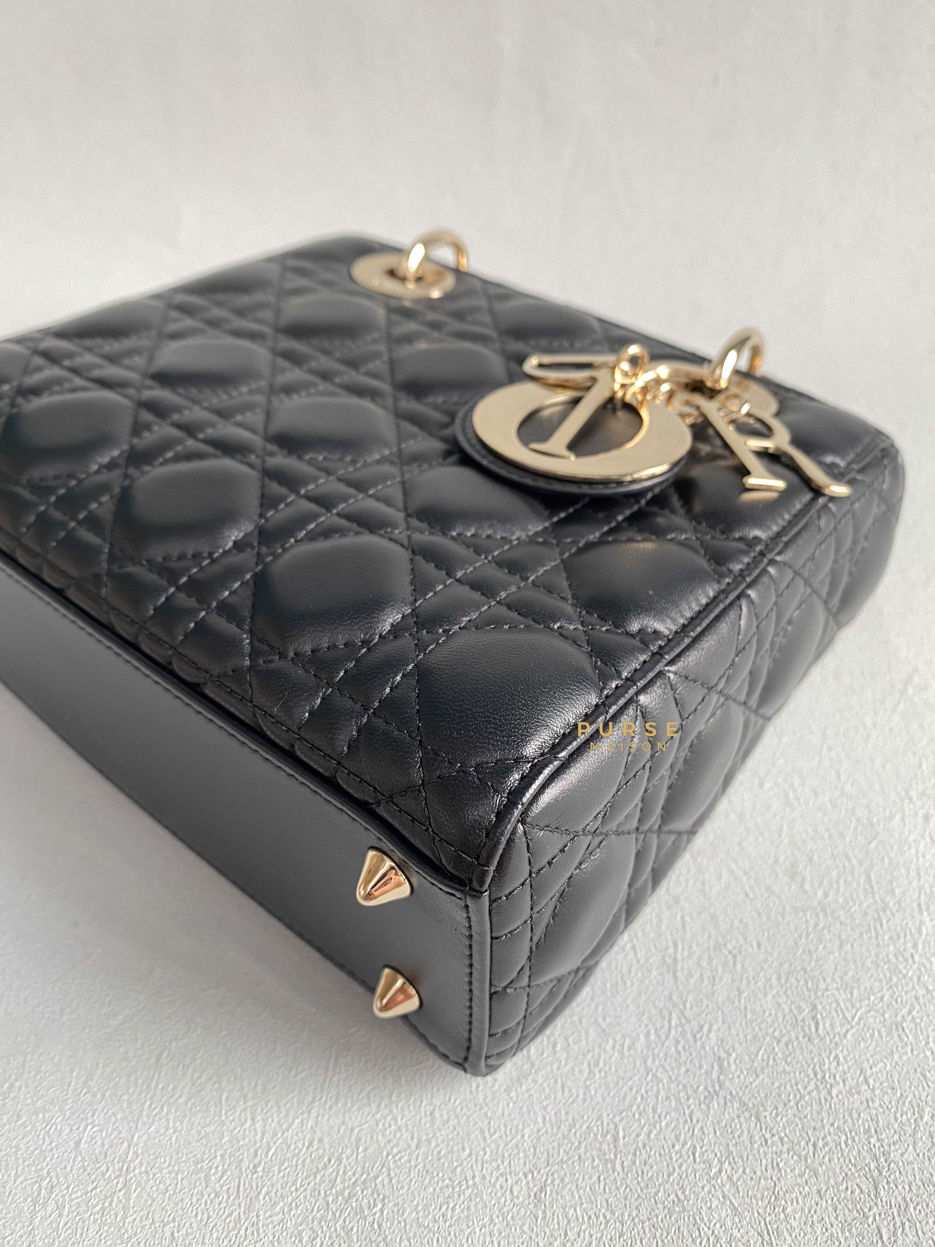 Christian Dior Small Lady Dior My ABCDior Black Cannage Lambskin (Year 2021) | Purse Maison Luxury Bags Shop