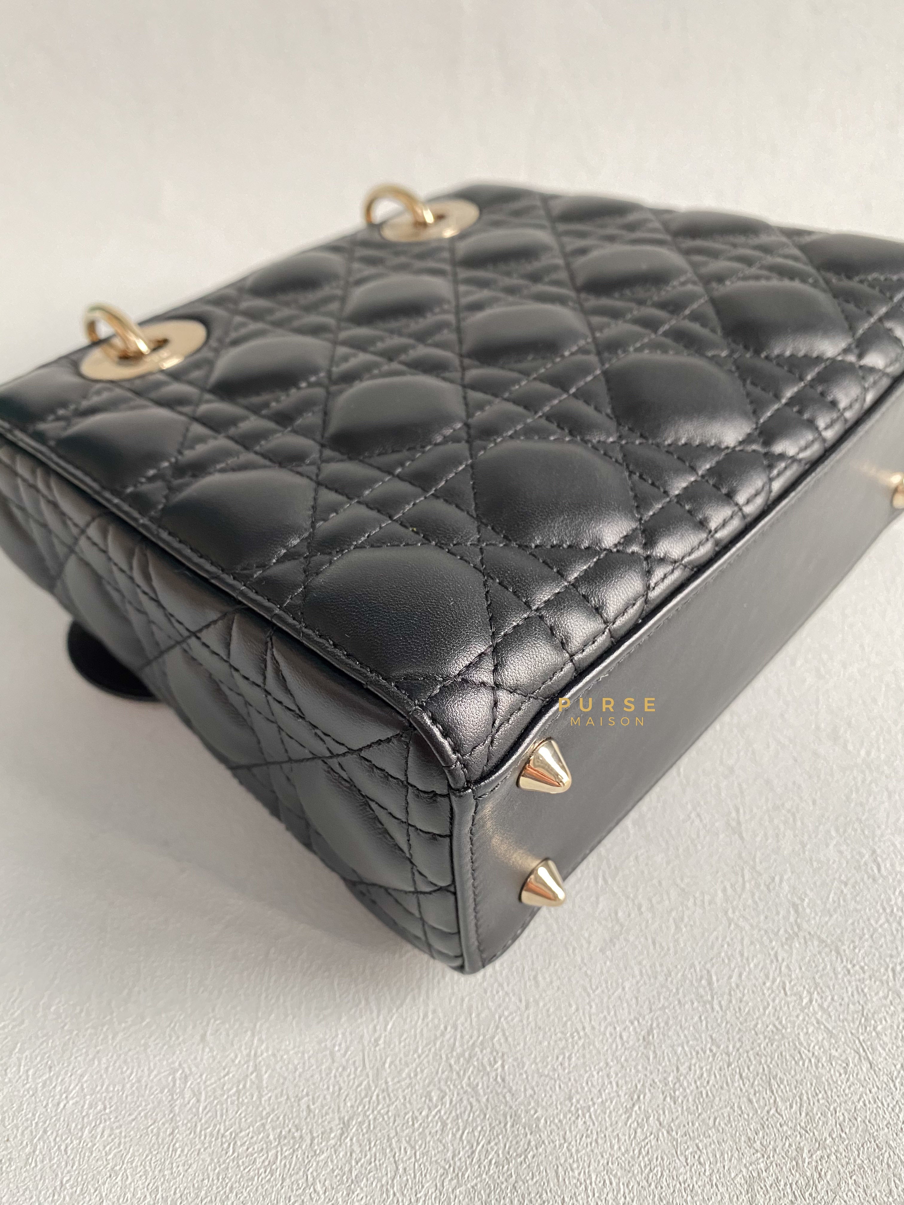 Christian Dior Small Lady Dior My ABCDior Black Cannage Lambskin (Year 2021) | Purse Maison Luxury Bags Shop