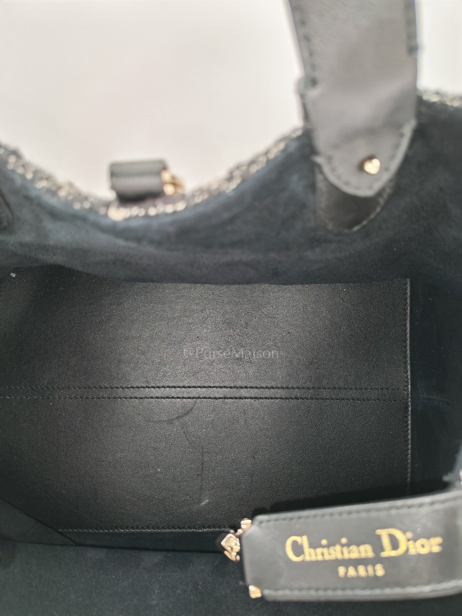 Toujours Medium in Black Calfskin and Tweed Canvas | Purse Maison Luxury Bags Shop