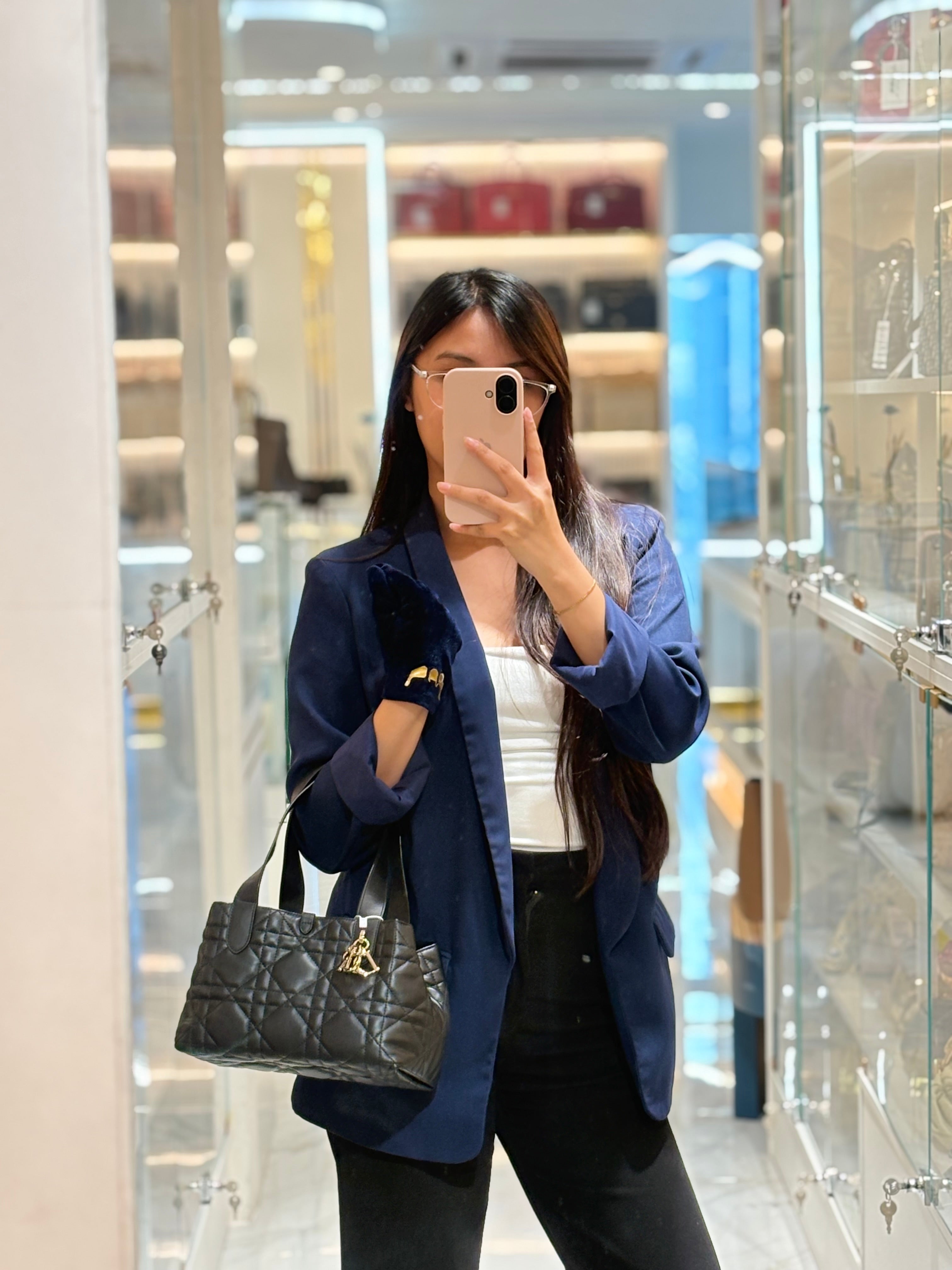 Toujours Small in Black Cannage Lambskin Leather Handbag | Purse Maison Luxury Bags Shop