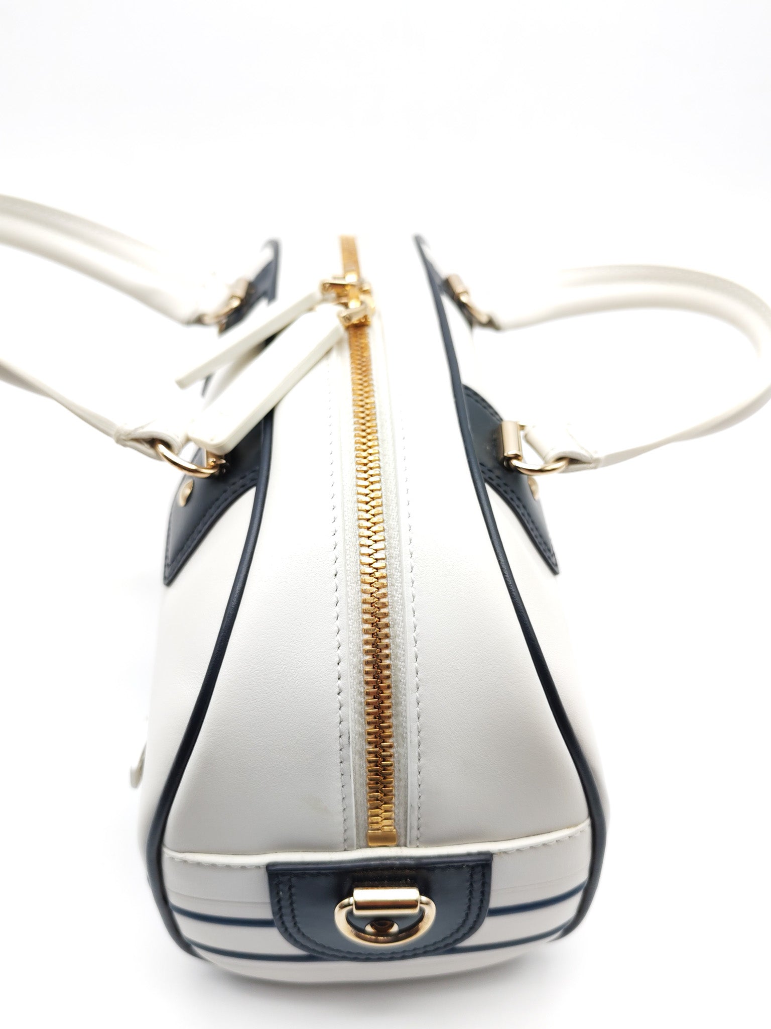 Vibe Zip Small Bowling Calfskin Shoulder Bag | Purse Maison Luxury Bags Shop