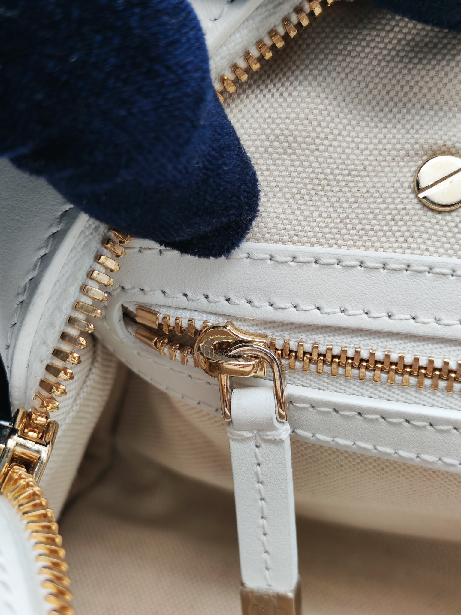 Vibe Zip Small Bowling Calfskin Shoulder Bag | Purse Maison Luxury Bags Shop