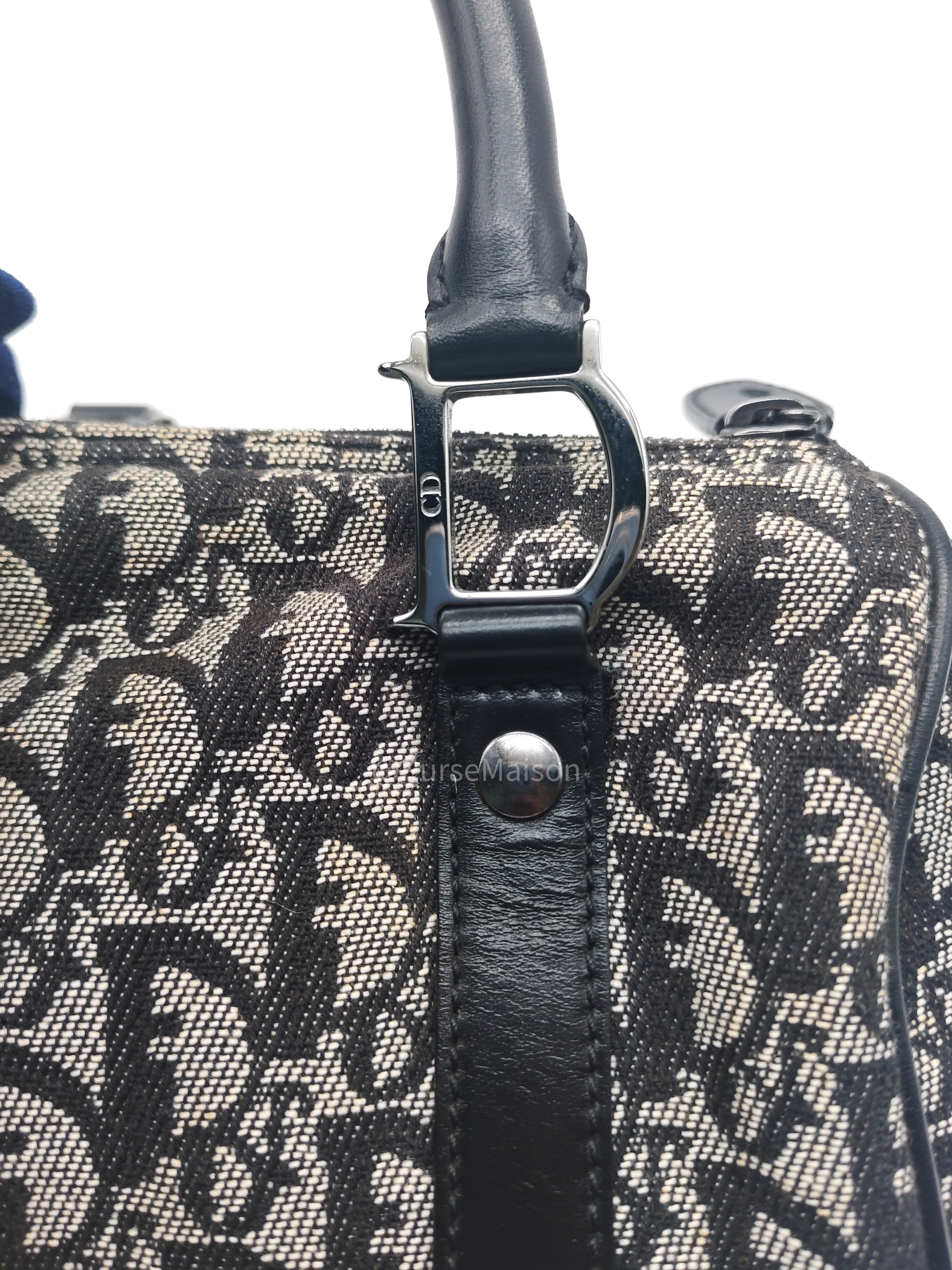 Christian Dior Vintage Boston Bag Mini in Trotter Monogram Canvas | Purse Maison Luxury Bags Shop