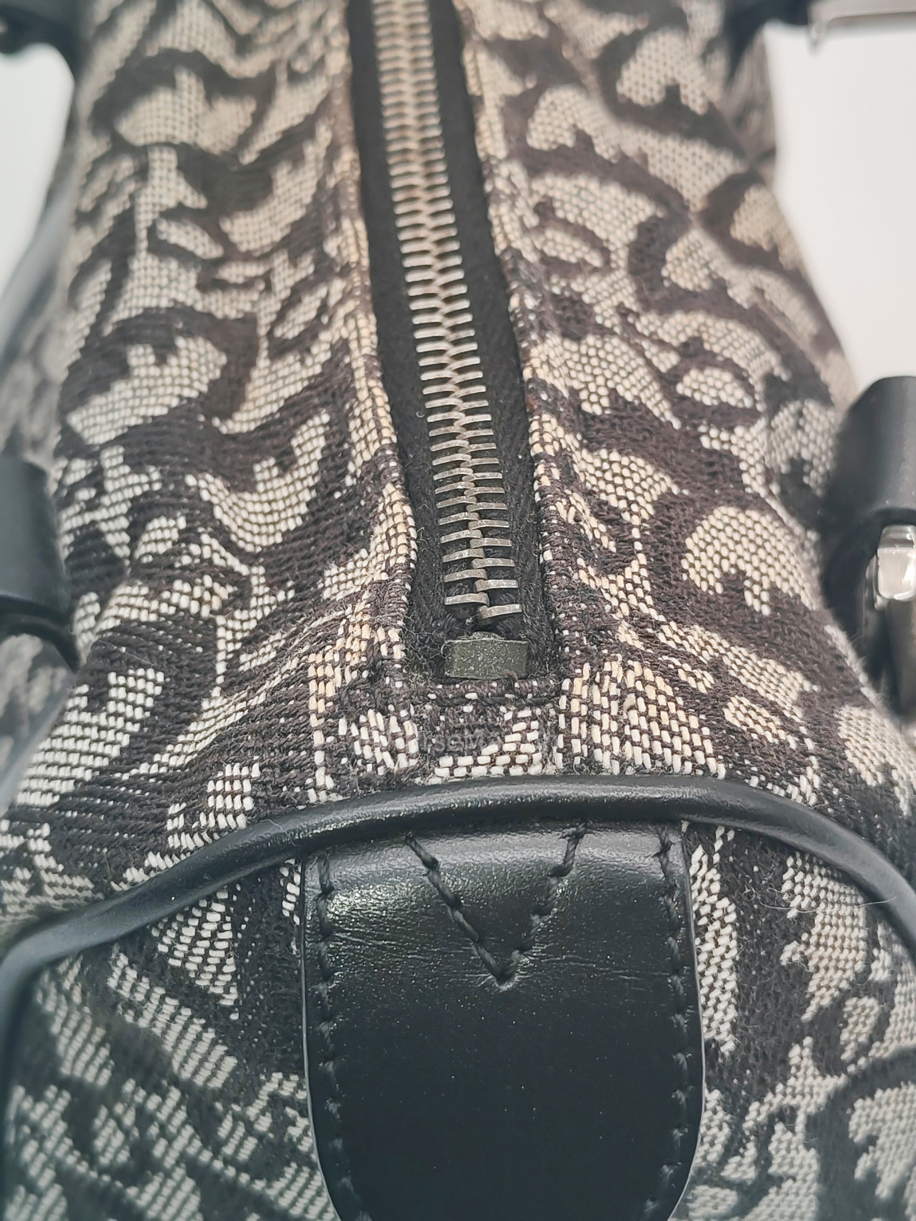 Christian Dior Vintage Boston Bag Mini in Trotter Monogram Canvas | Purse Maison Luxury Bags Shop