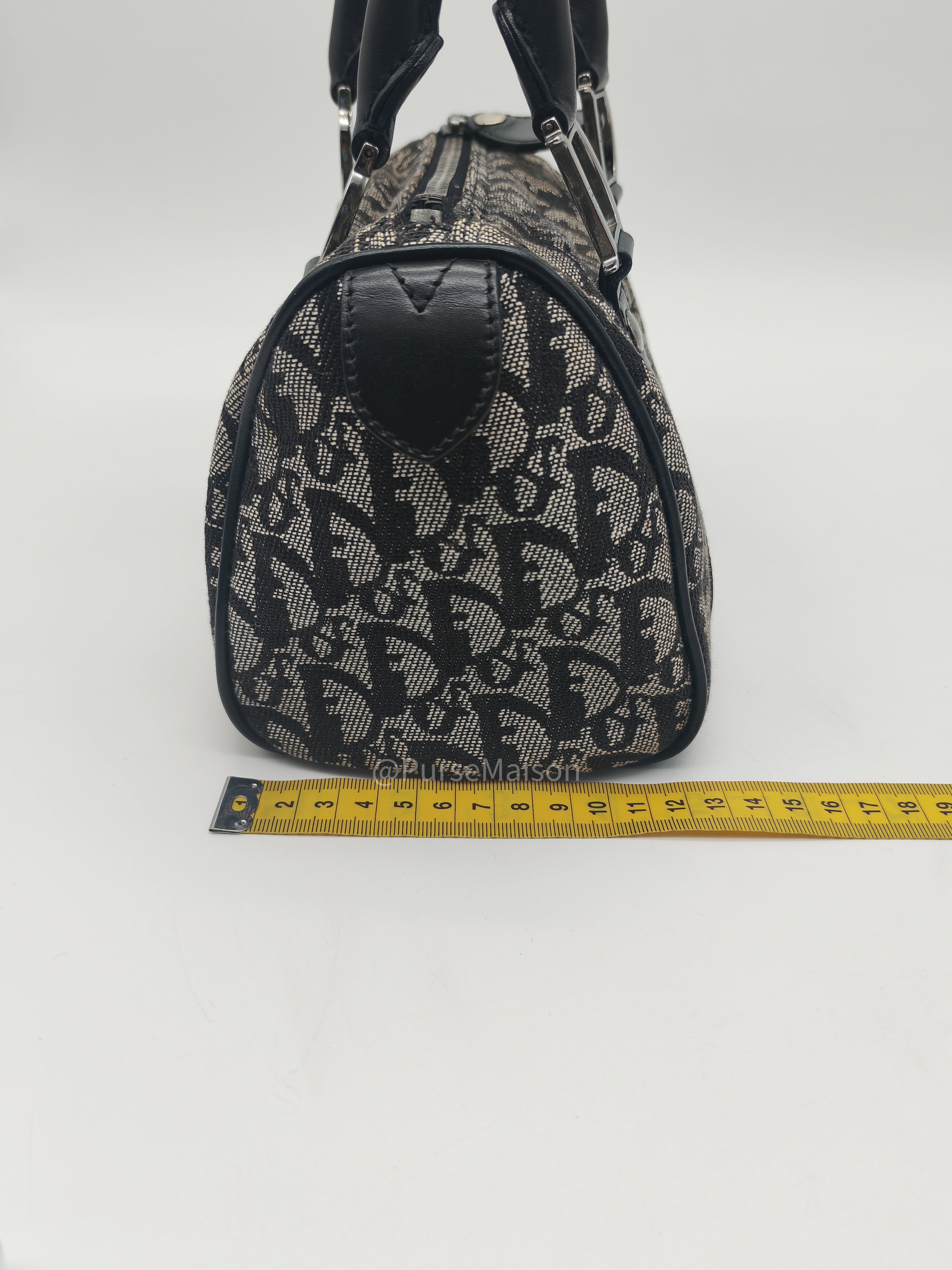 Christian Dior Vintage Boston Bag Mini in Trotter Monogram Canvas | Purse Maison Luxury Bags Shop