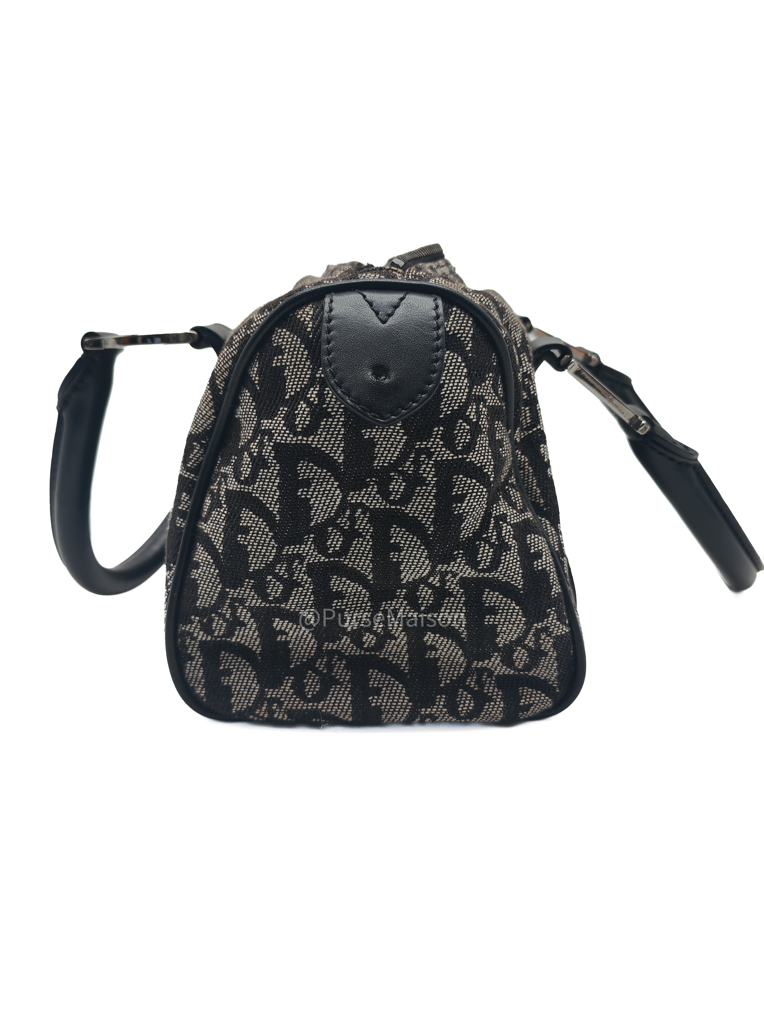 Christian Dior Vintage Boston Bag Mini in Trotter Monogram Canvas | Purse Maison Luxury Bags Shop