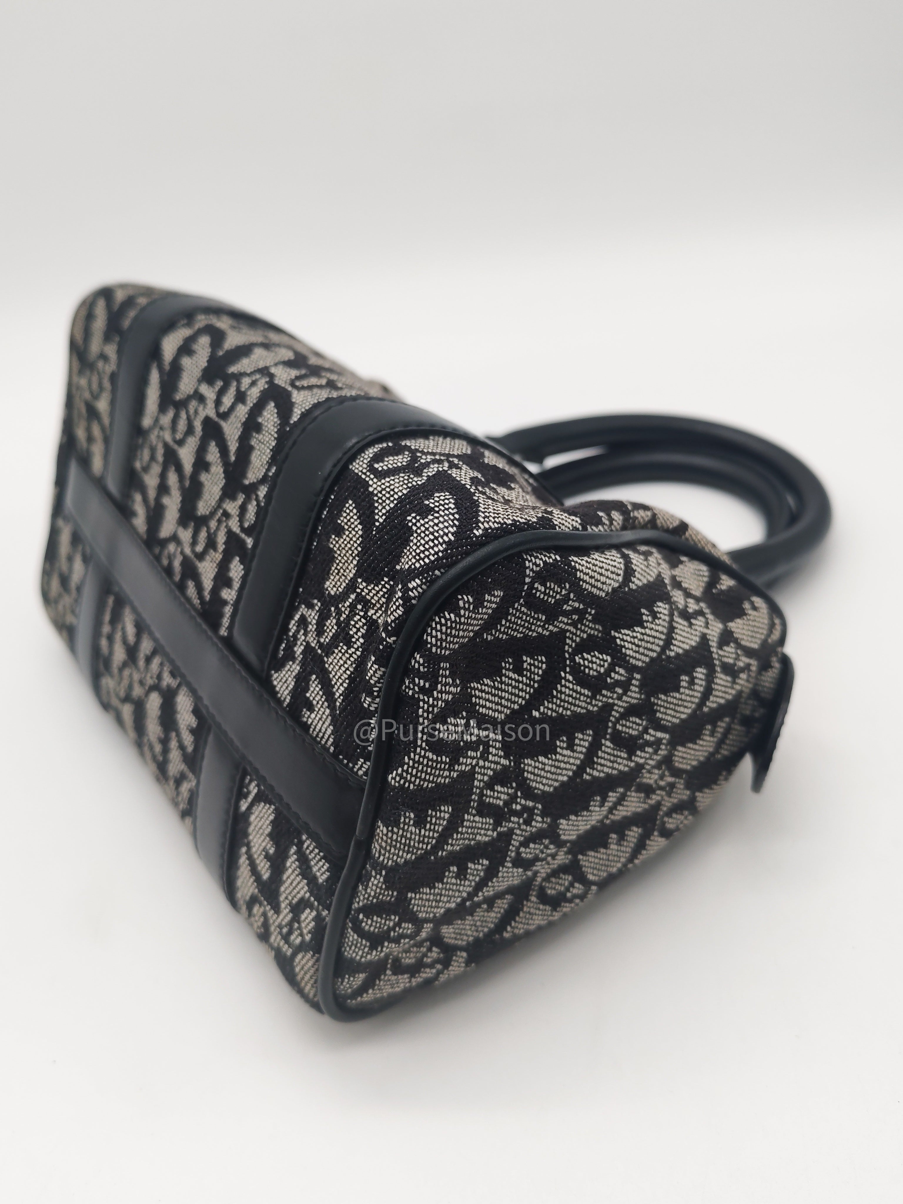 Christian Dior Vintage Boston Bag Mini in Trotter Monogram Canvas | Purse Maison Luxury Bags Shop
