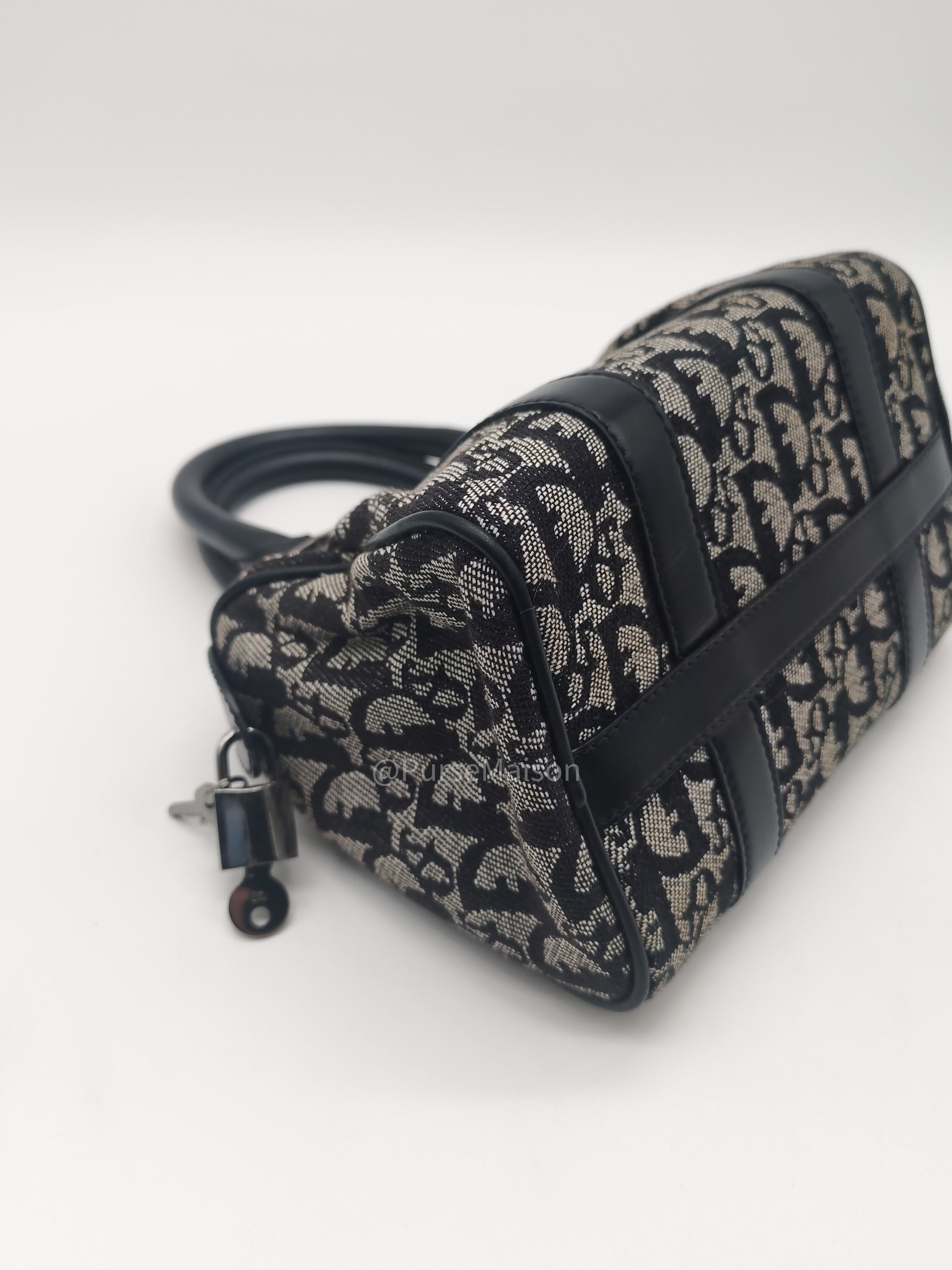 Christian Dior Vintage Boston Bag Mini in Trotter Monogram Canvas | Purse Maison Luxury Bags Shop