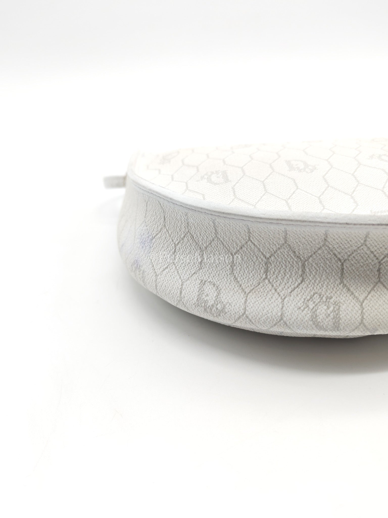 Christian Dior Vintage Honeycomb Canvas in White Shoulder Bag | Purse Maison Luxury Bags Shop