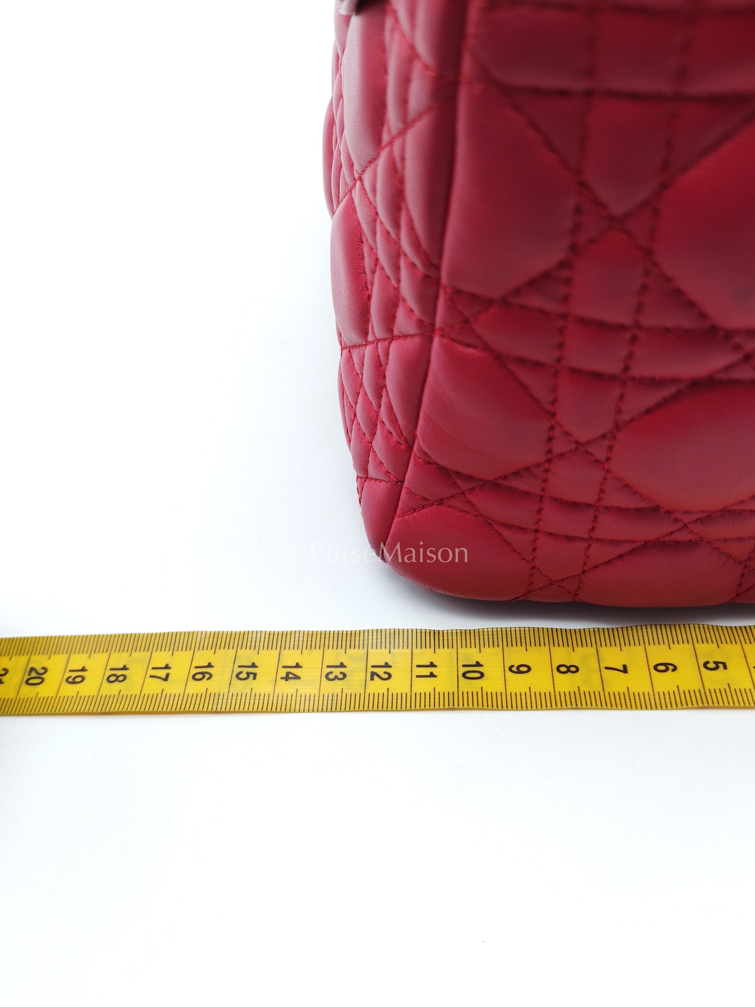 Christian Dior Vintage Lady Dior Medium in Rose Fuschia Lambskin Leather Silver Hardware | Purse Maison Luxury Bags Shop