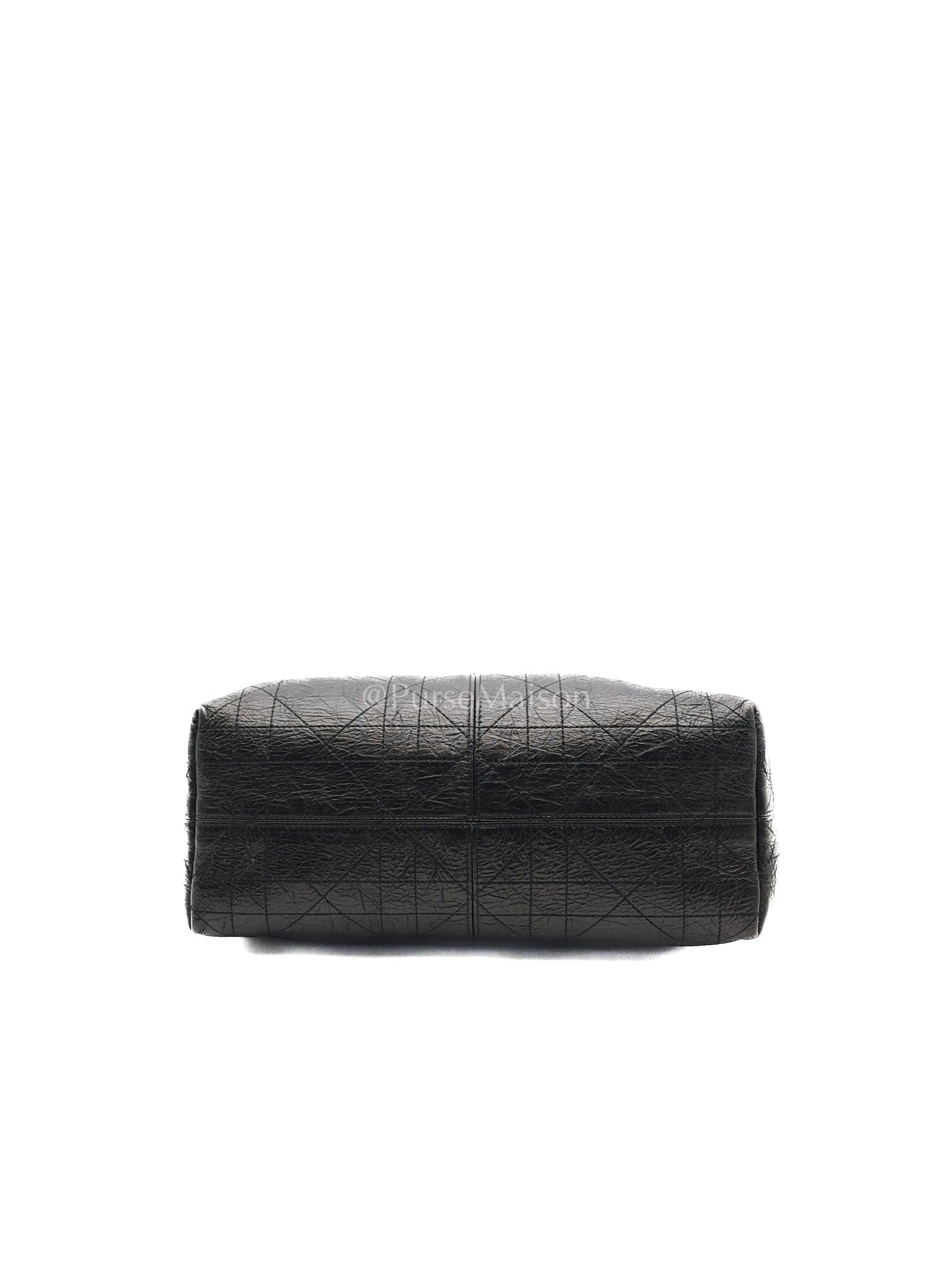 Christian Dior Voyage Bag in Black Crinkled Calfskin Leather Shoulder Bag | Purse Maison Luxury Bags Shop