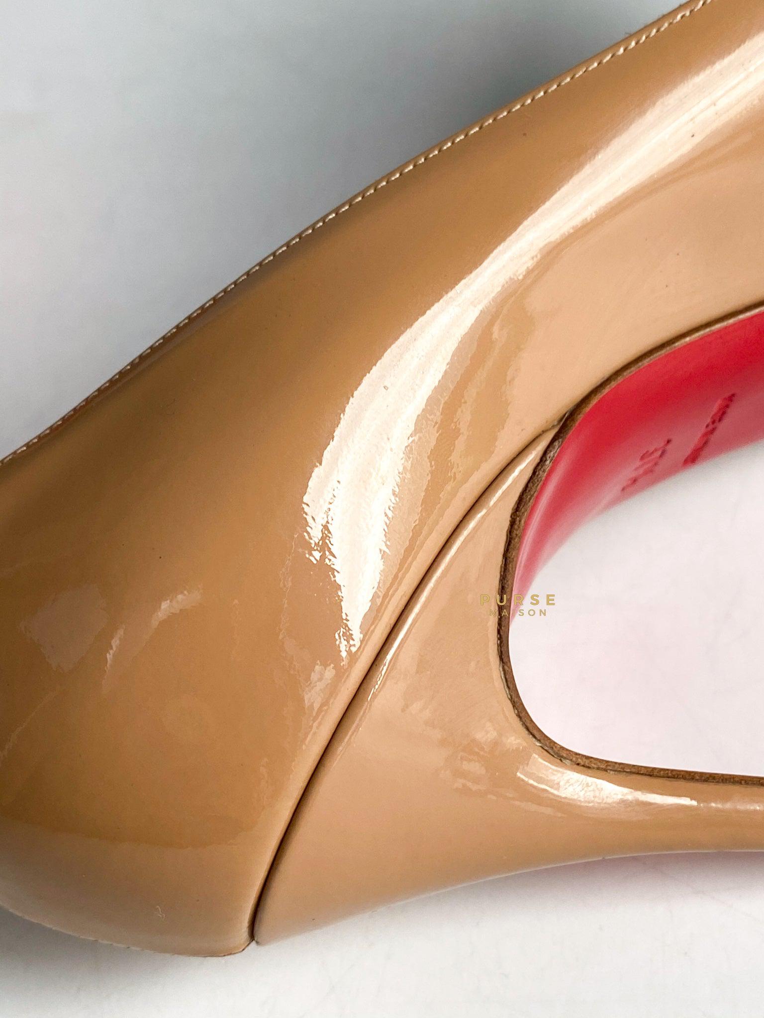 Christian Louboutin Decollete 554 100 Patent Nude Review – Daniella