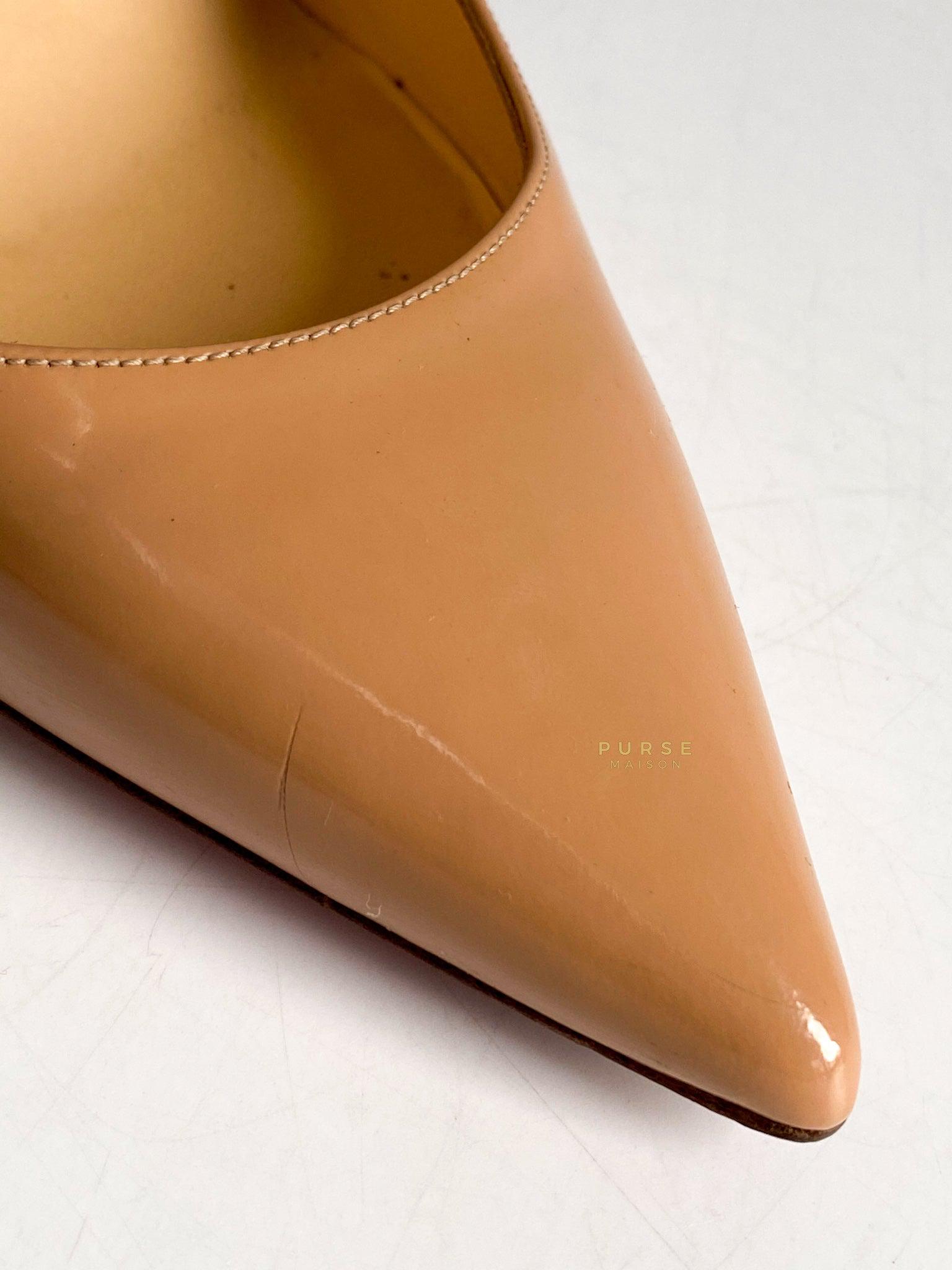 Christian Louboutin Decollete 554 100 Patent Nude Review – Daniella