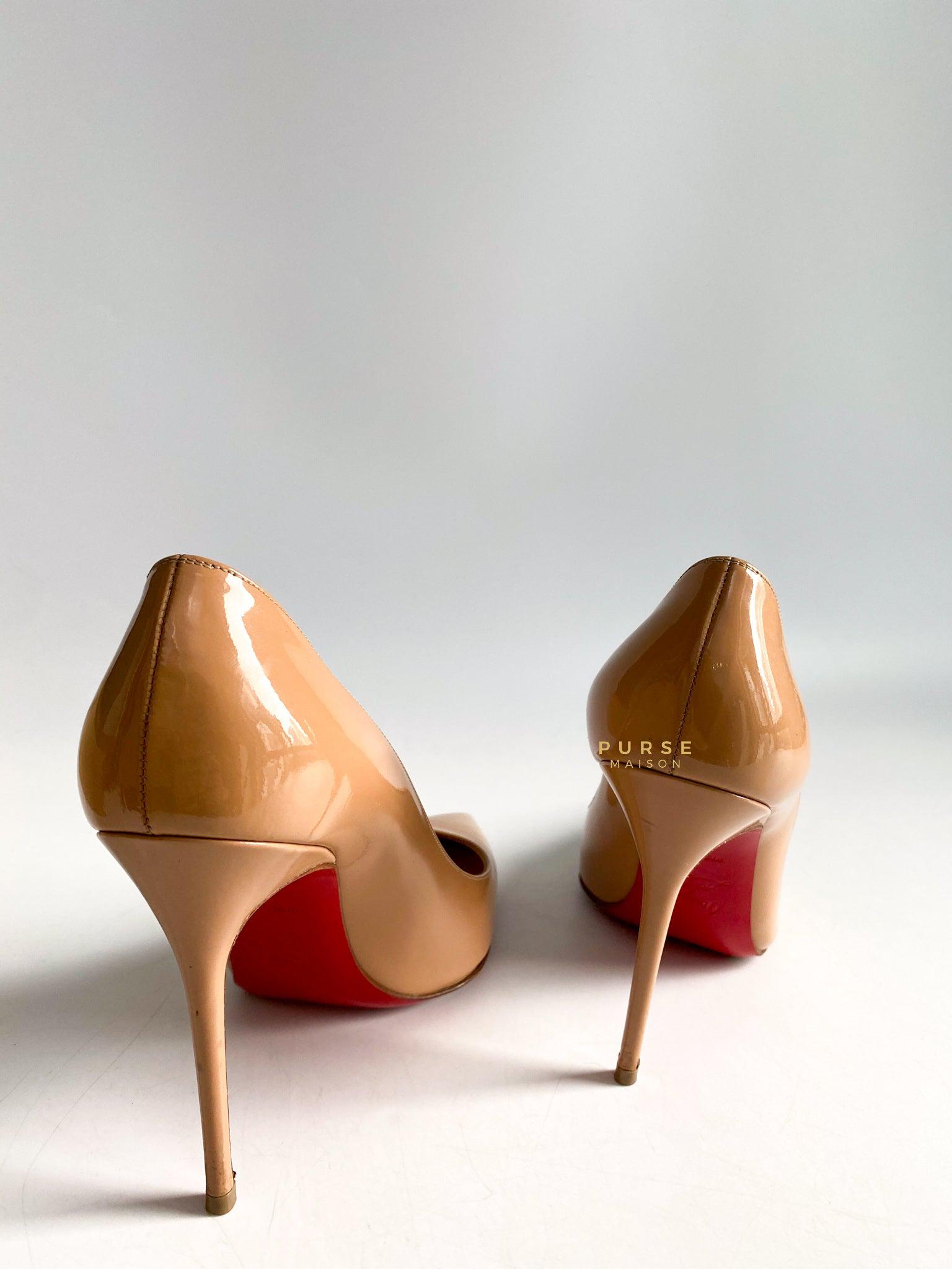 Christian Louboutin Decollete 554 100 Patent Nude Sandals