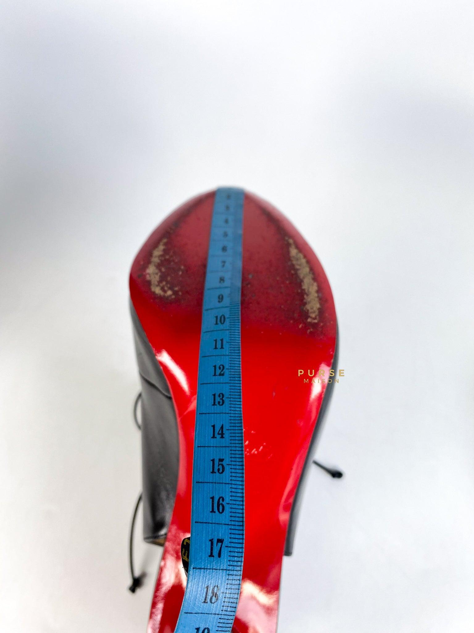 Christian Louboutin Ferme Rouge Cut Out Pointed Toe Pumps Heeled Sandals Size 38 EU (24.5cm)