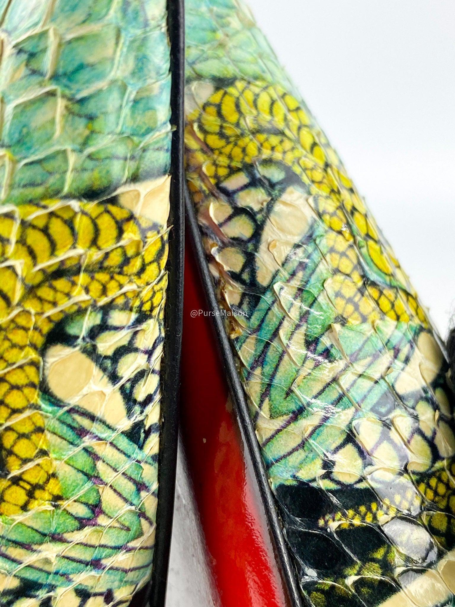 Christian Louboutin So Kate 120 Python Inferno Sandals (Size 37.5 EUR, 25.5 cm)