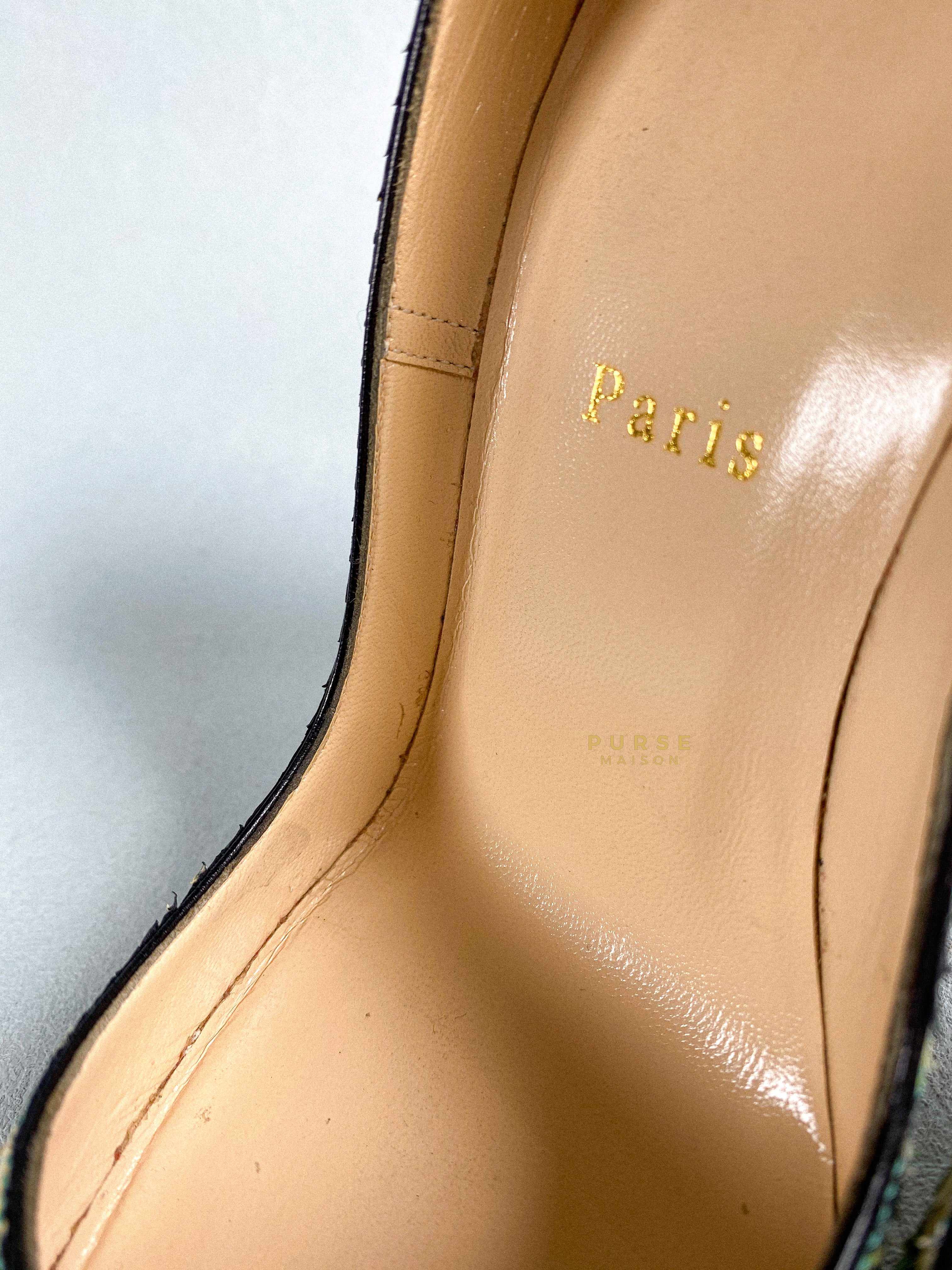 Christian Louboutin So Kate 120 Python Inferno Sandals (Size 37.5 EUR, 25.5 cm) | Purse Maison Luxury Bags Shop